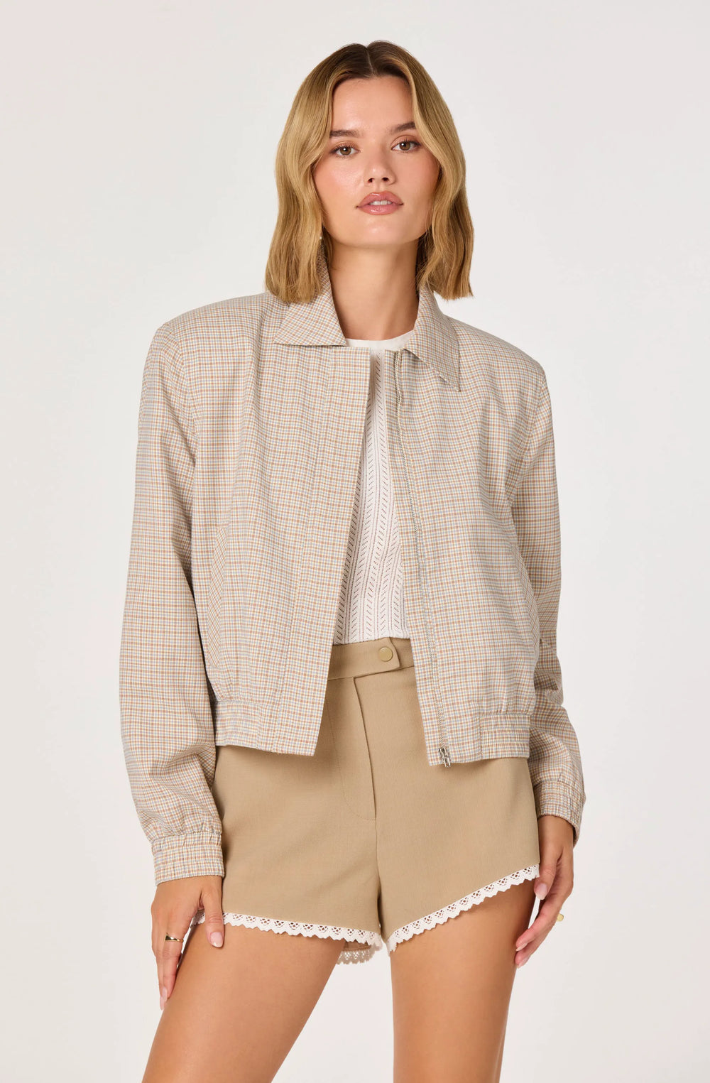 Brown blue plaid