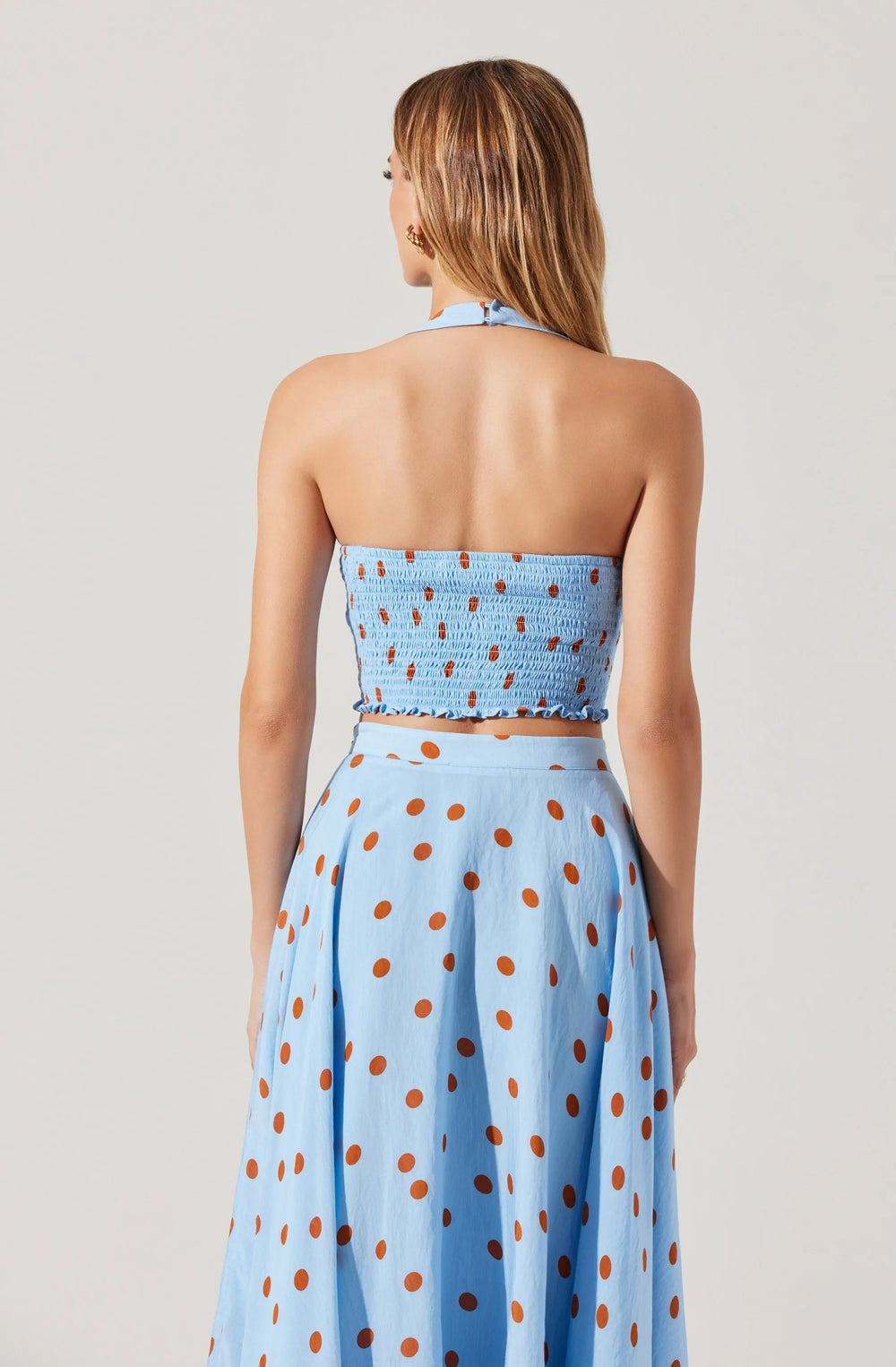 Blue rust polkadot