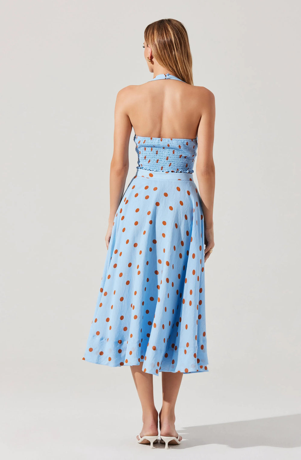 Blue rust polkadot