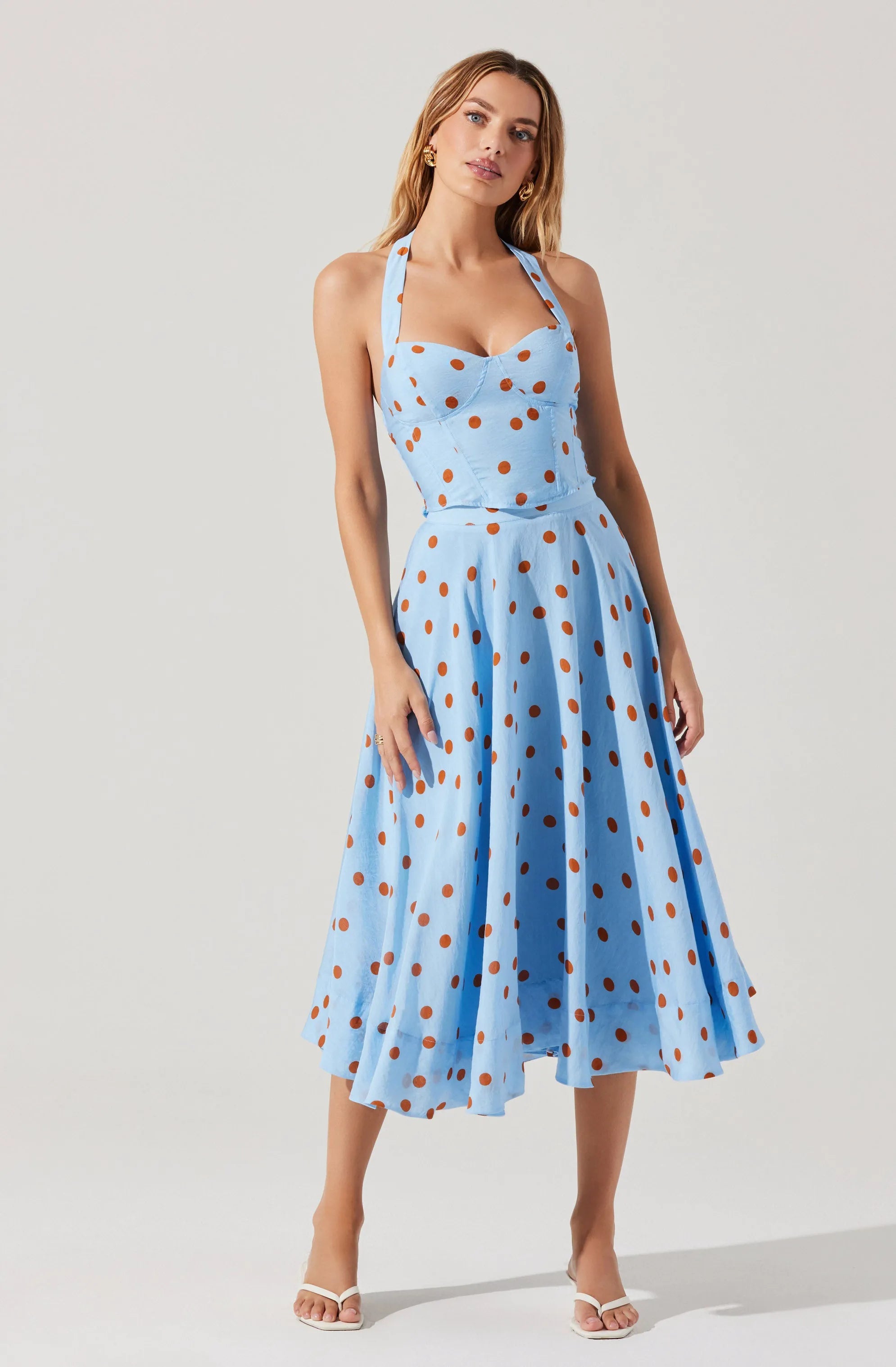 Blue rust polkadot