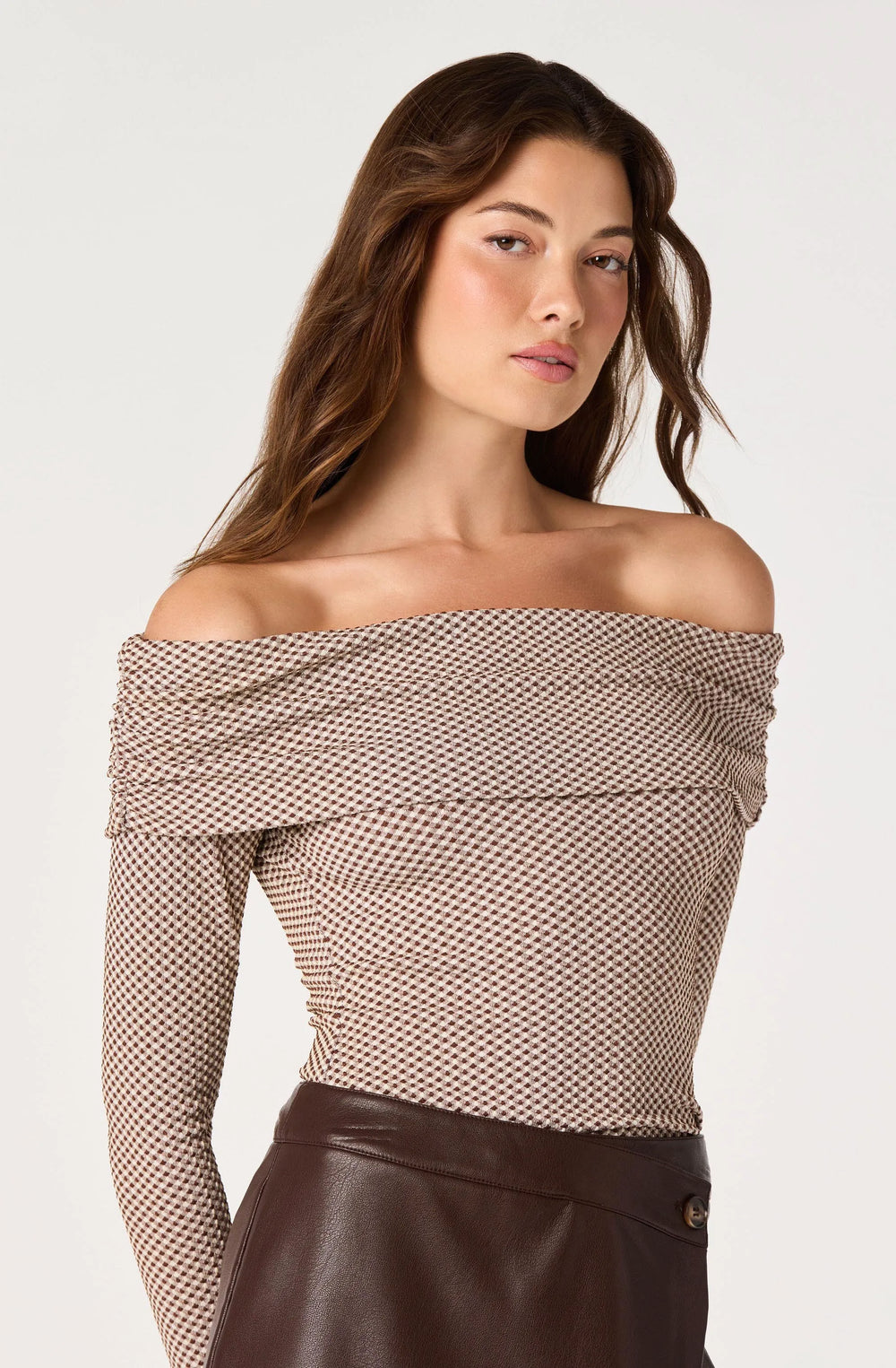 Brown gingham