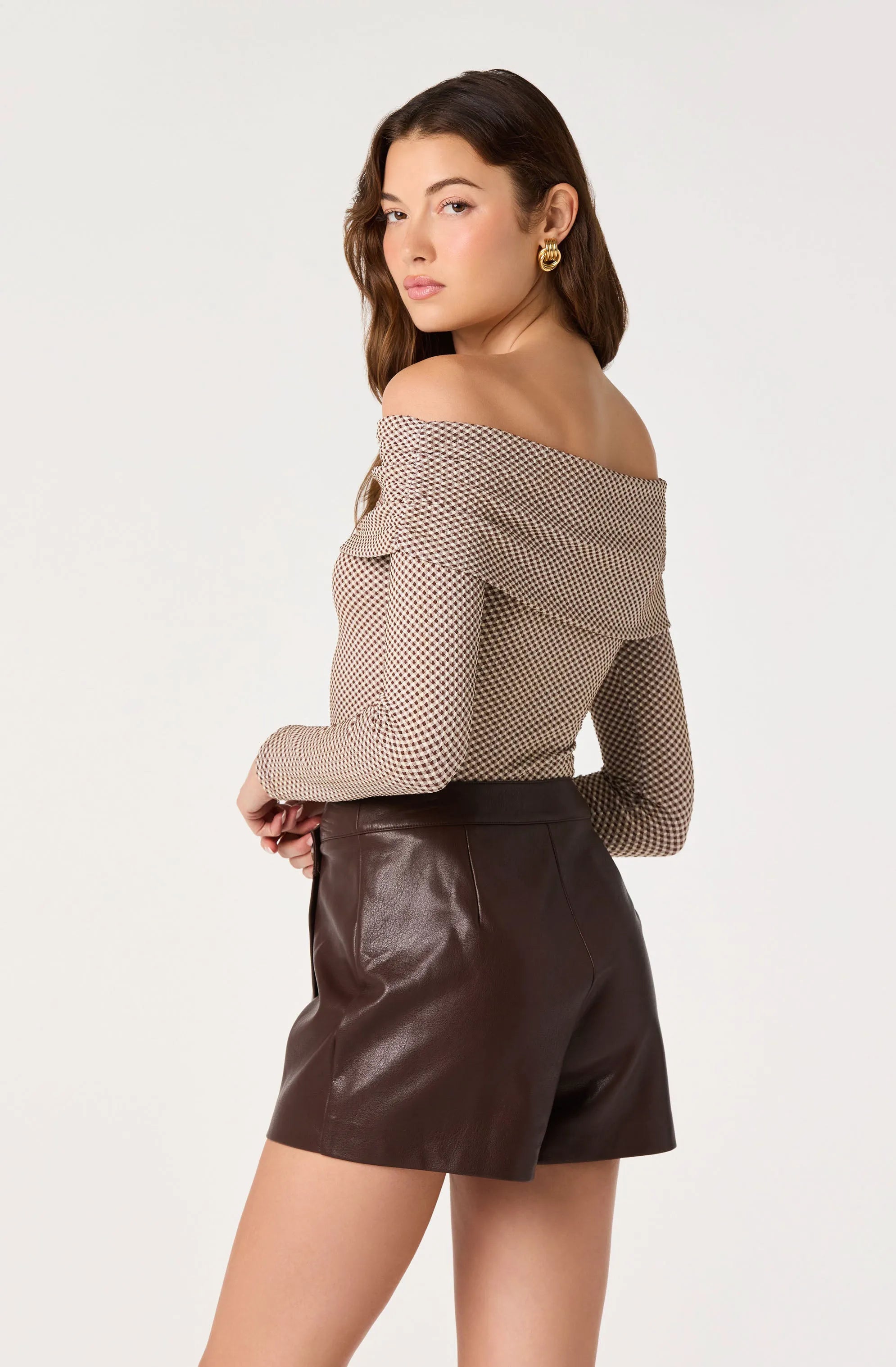 Brown gingham
