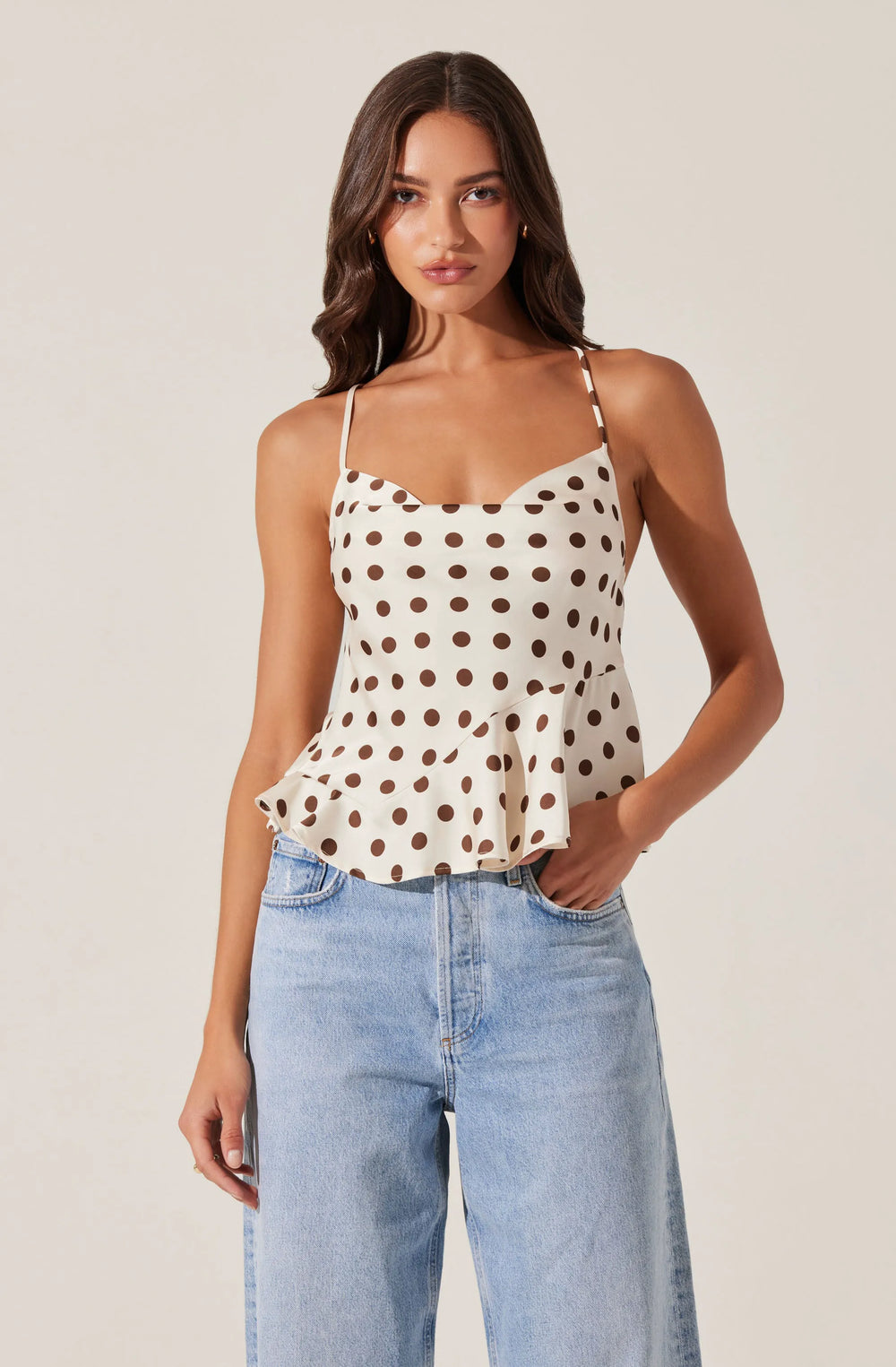 Brown polka dot