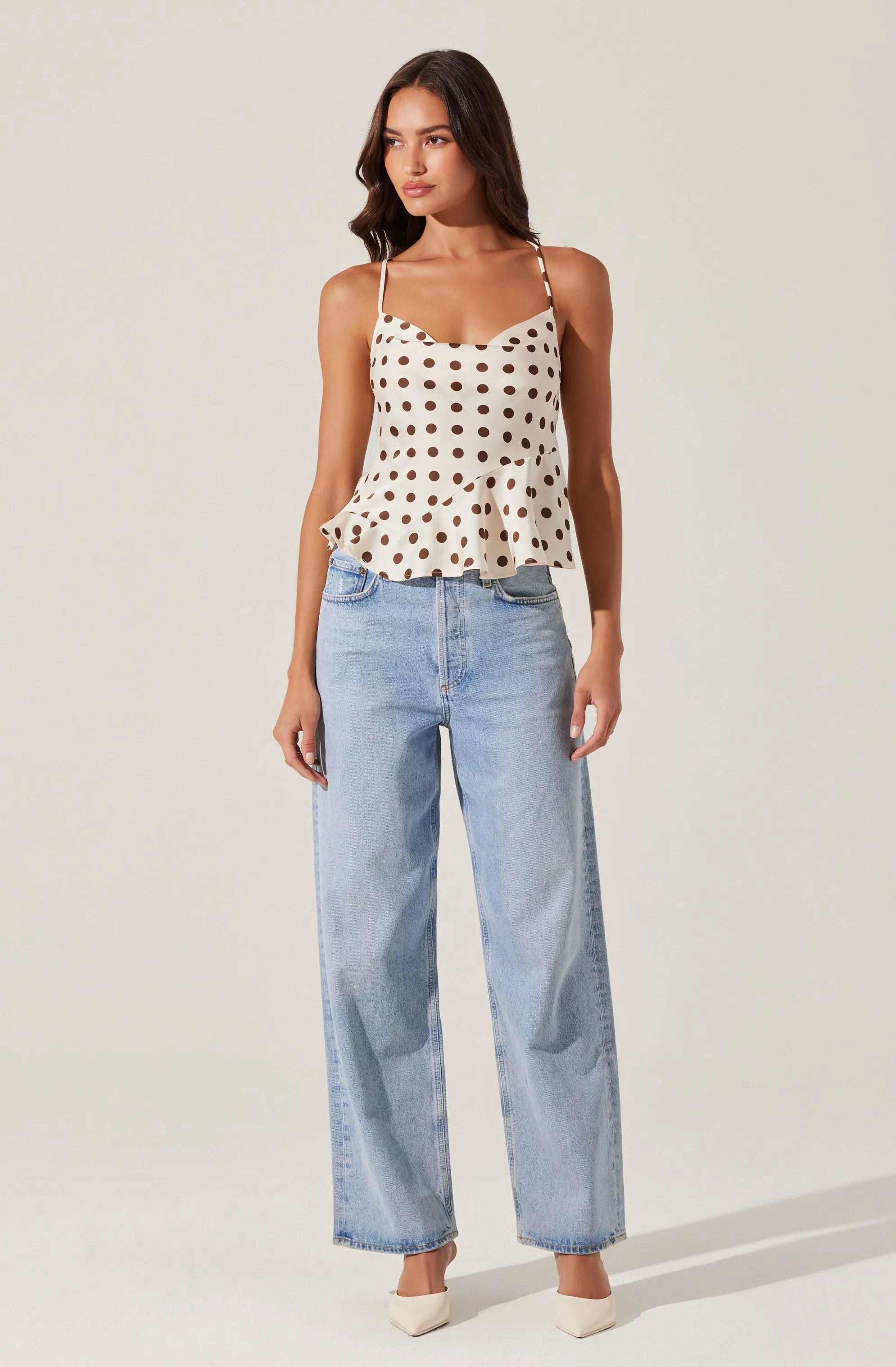 Brown polka dot