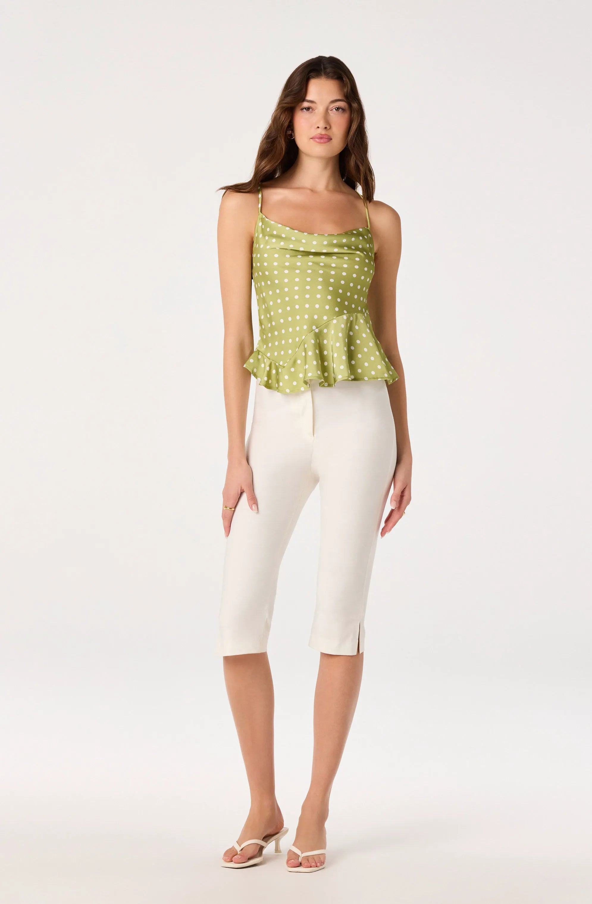 Olive polka dot