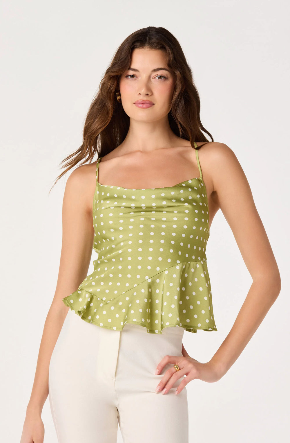 Olive polka dot