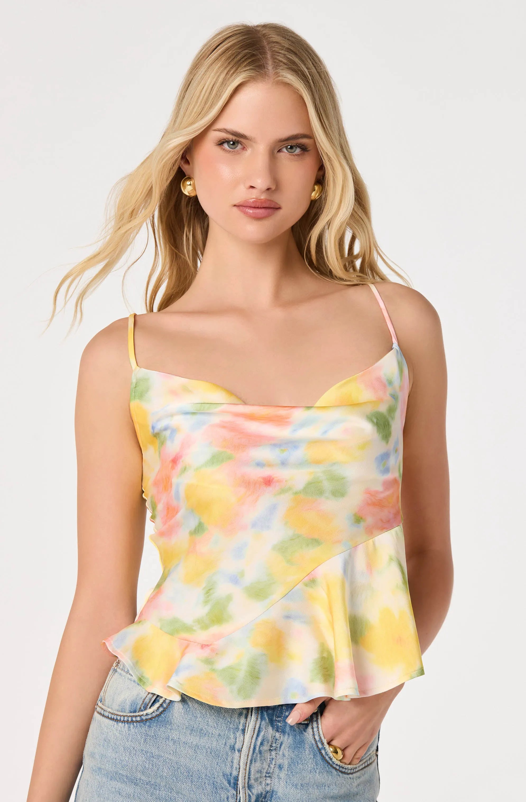 Pink yellow floral