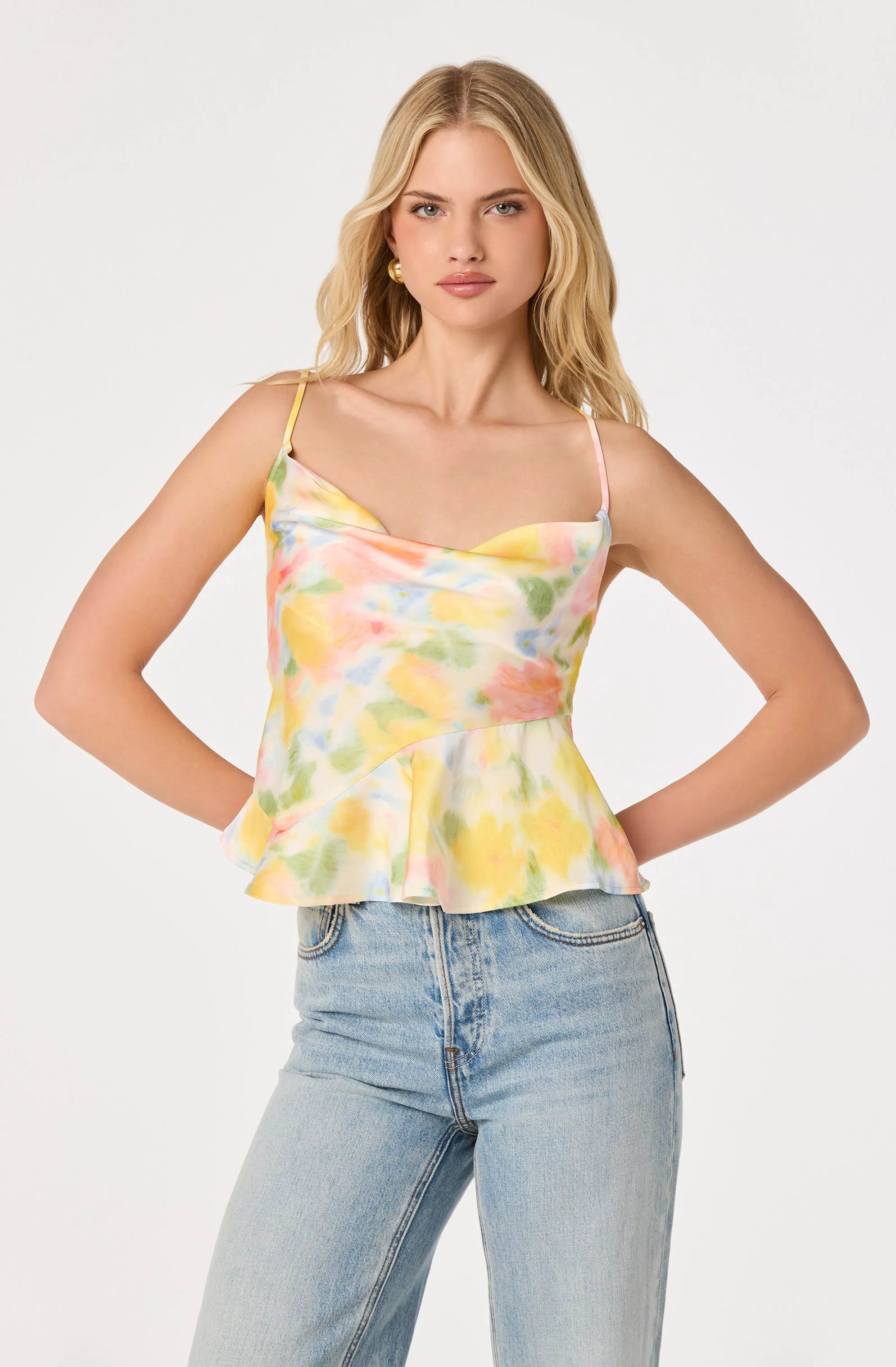 Pink yellow floral