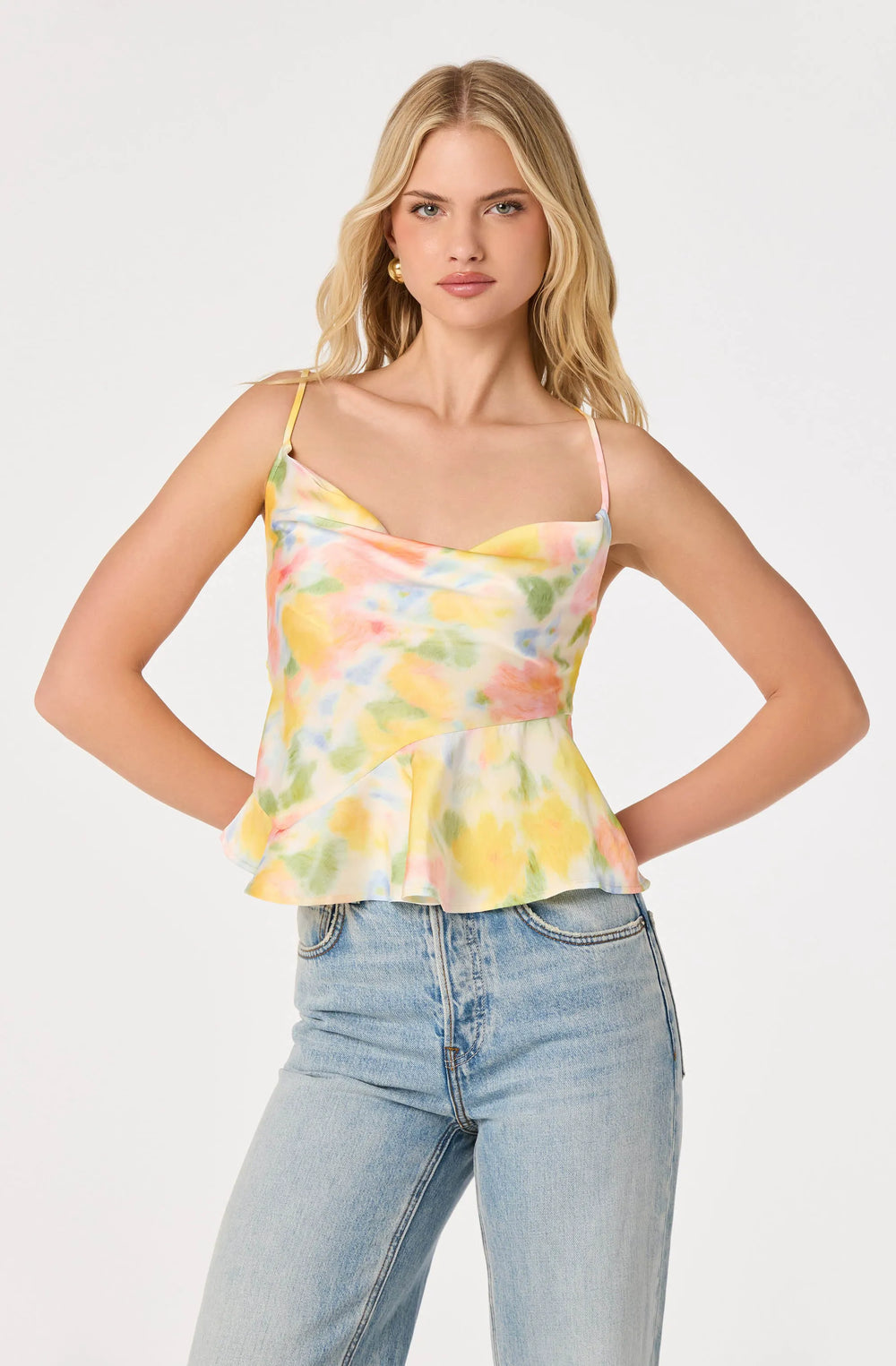 Pink yellow floral