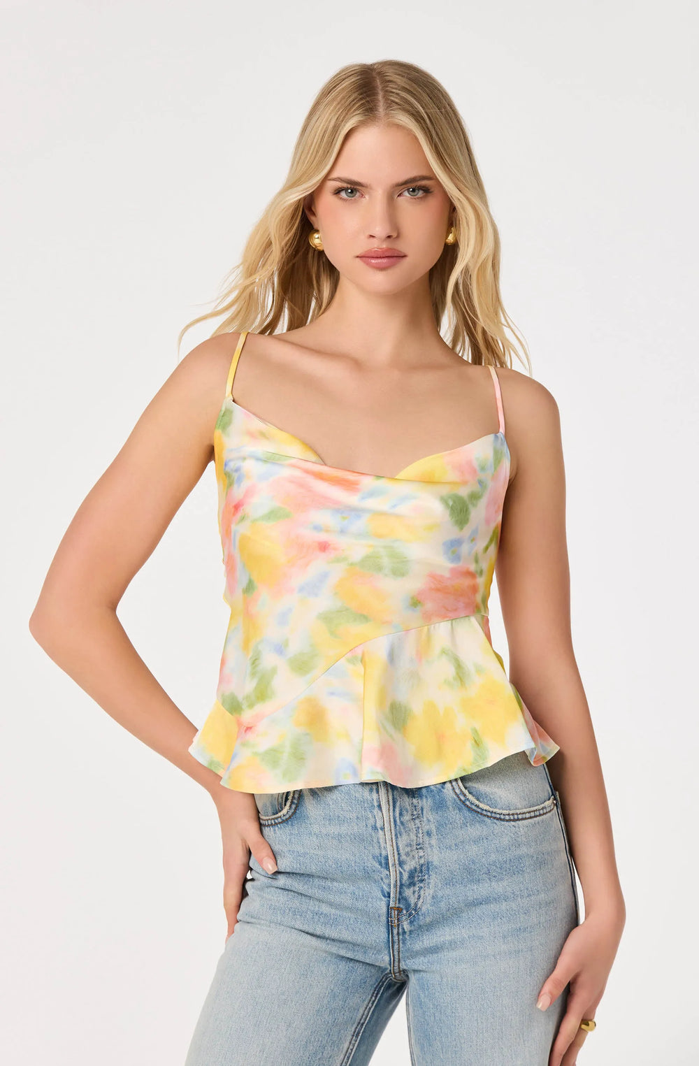 Pink yellow floral