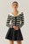 Stripe cream black