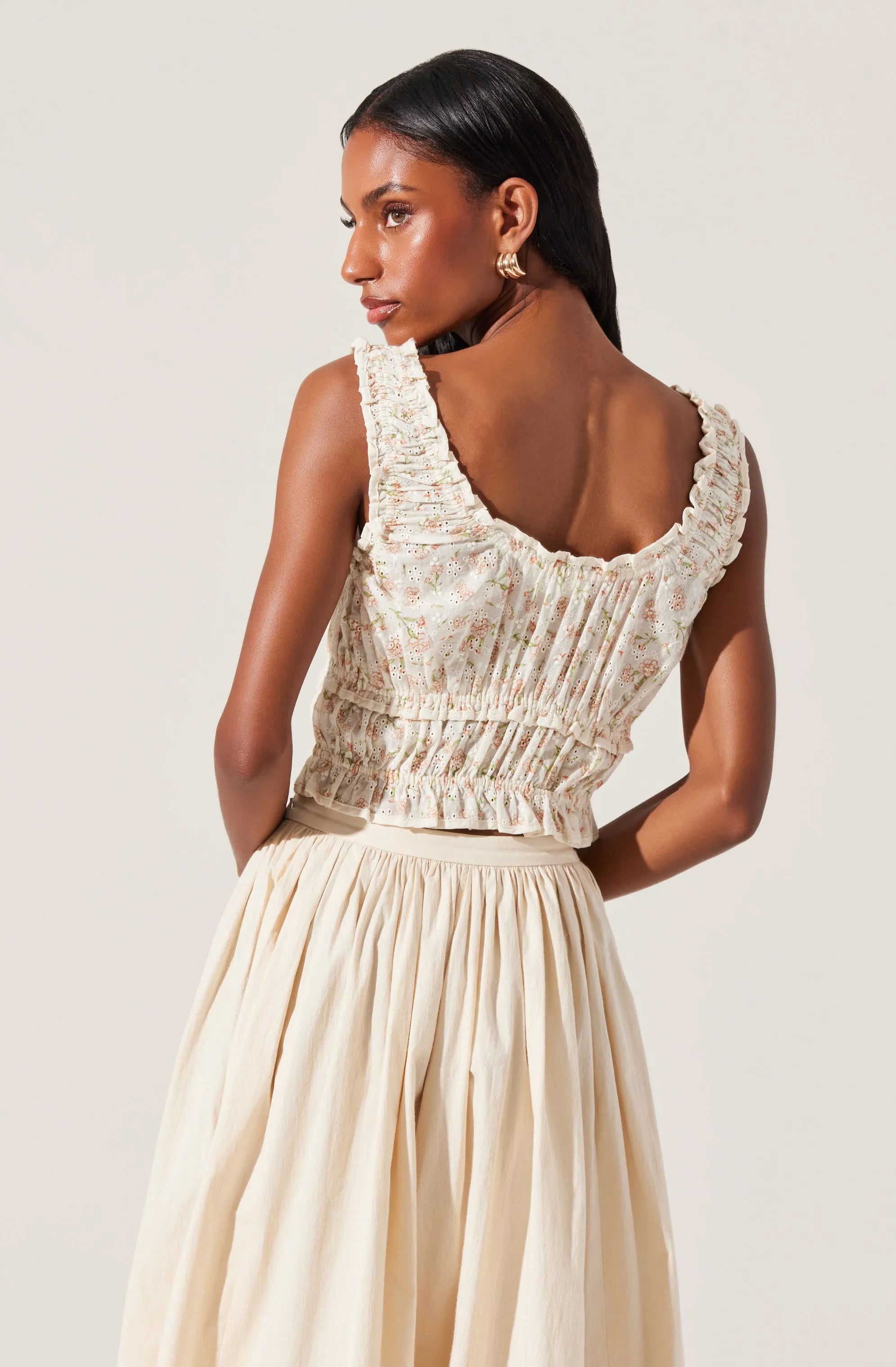 Cream floral