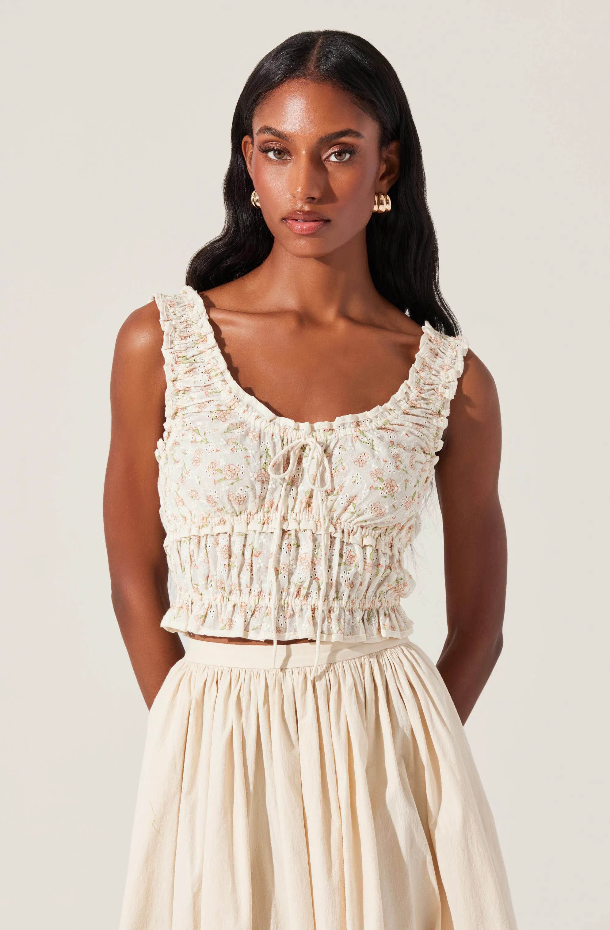 Cream floral