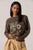 Brown green floral