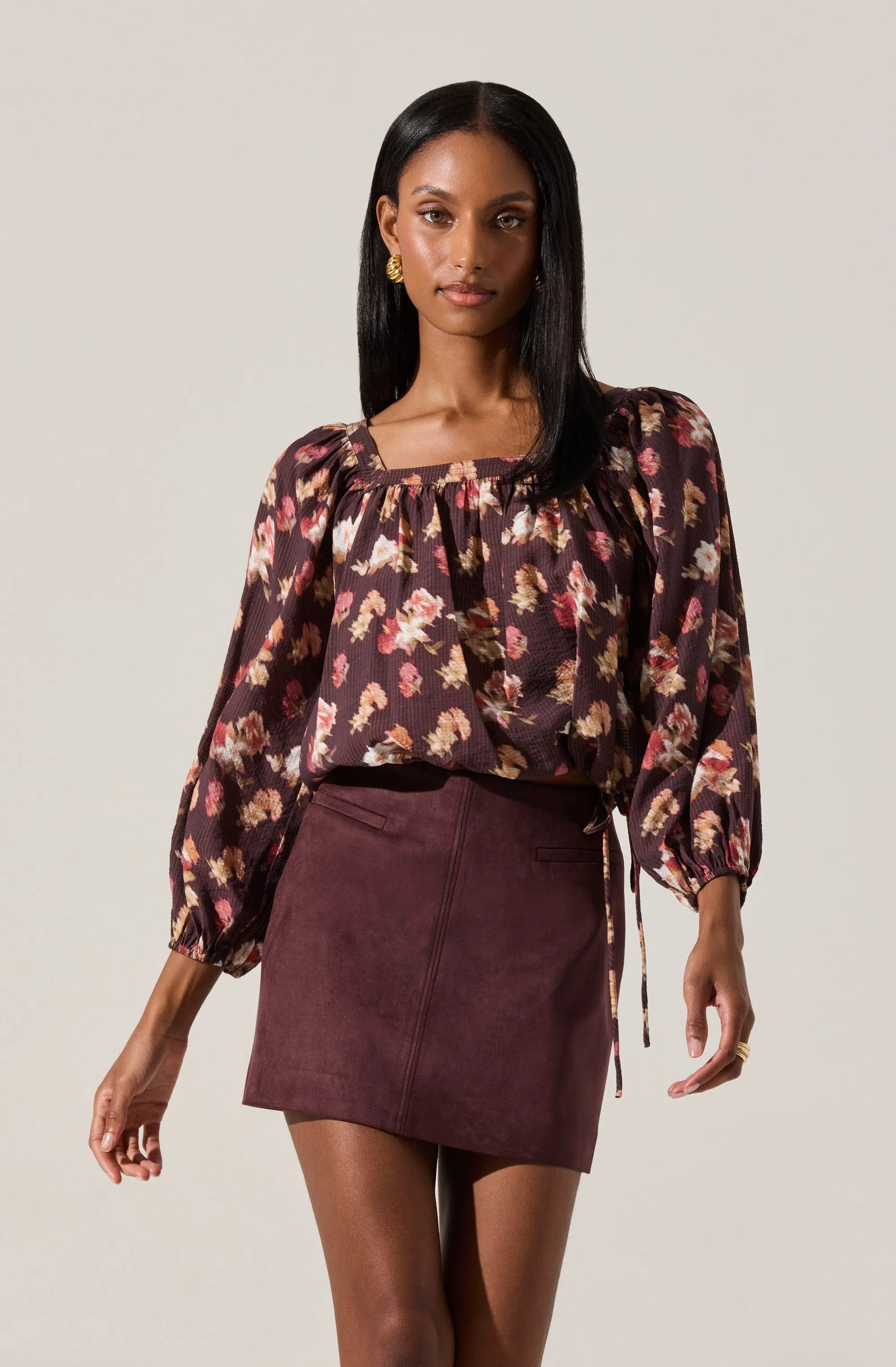 Brown floral