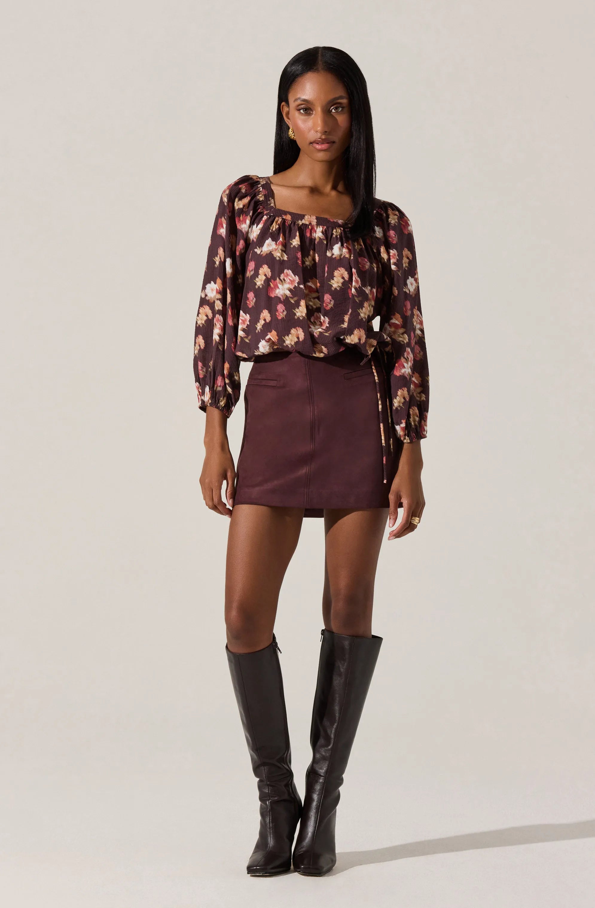 Brown floral