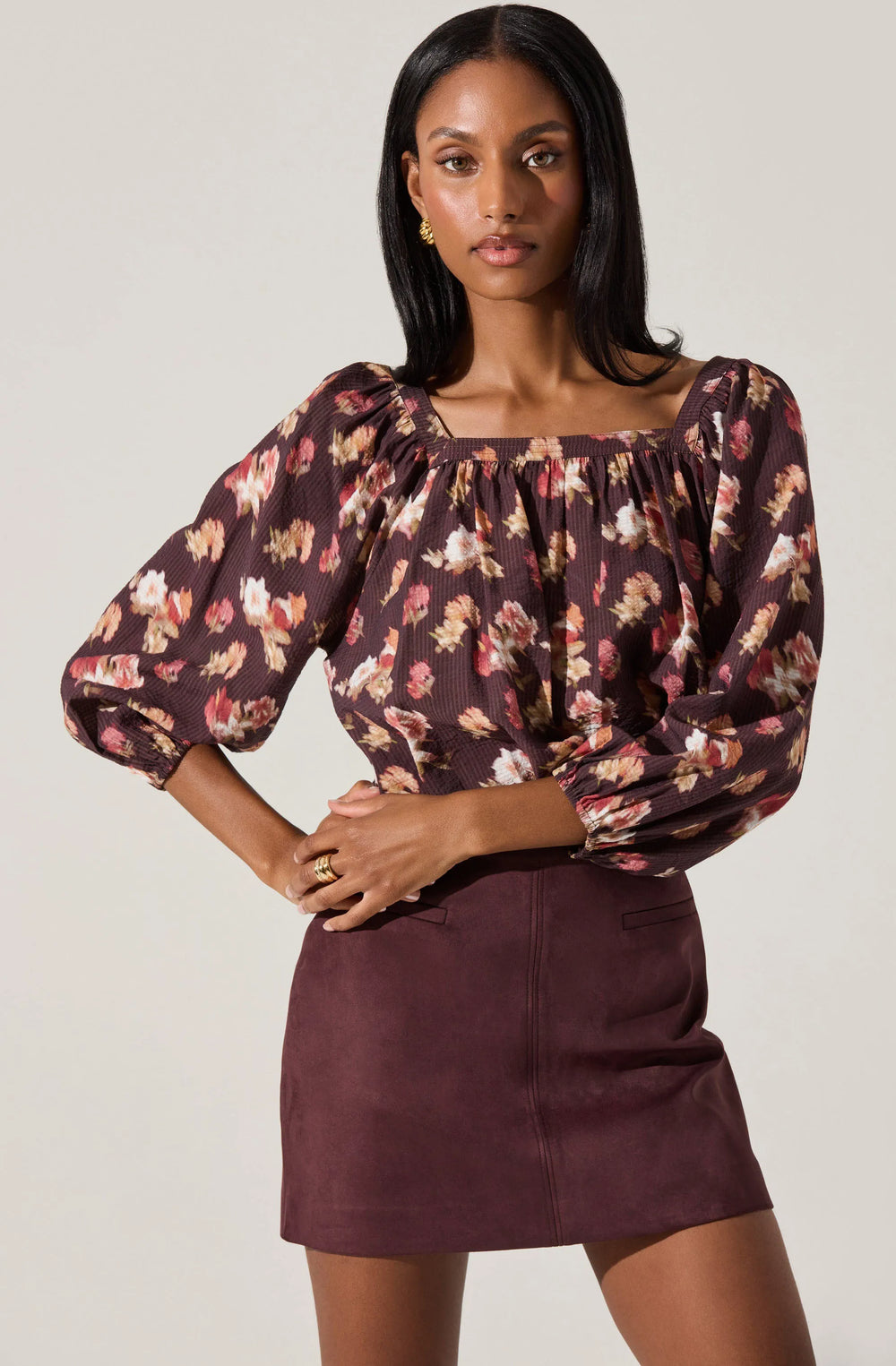 Brown floral