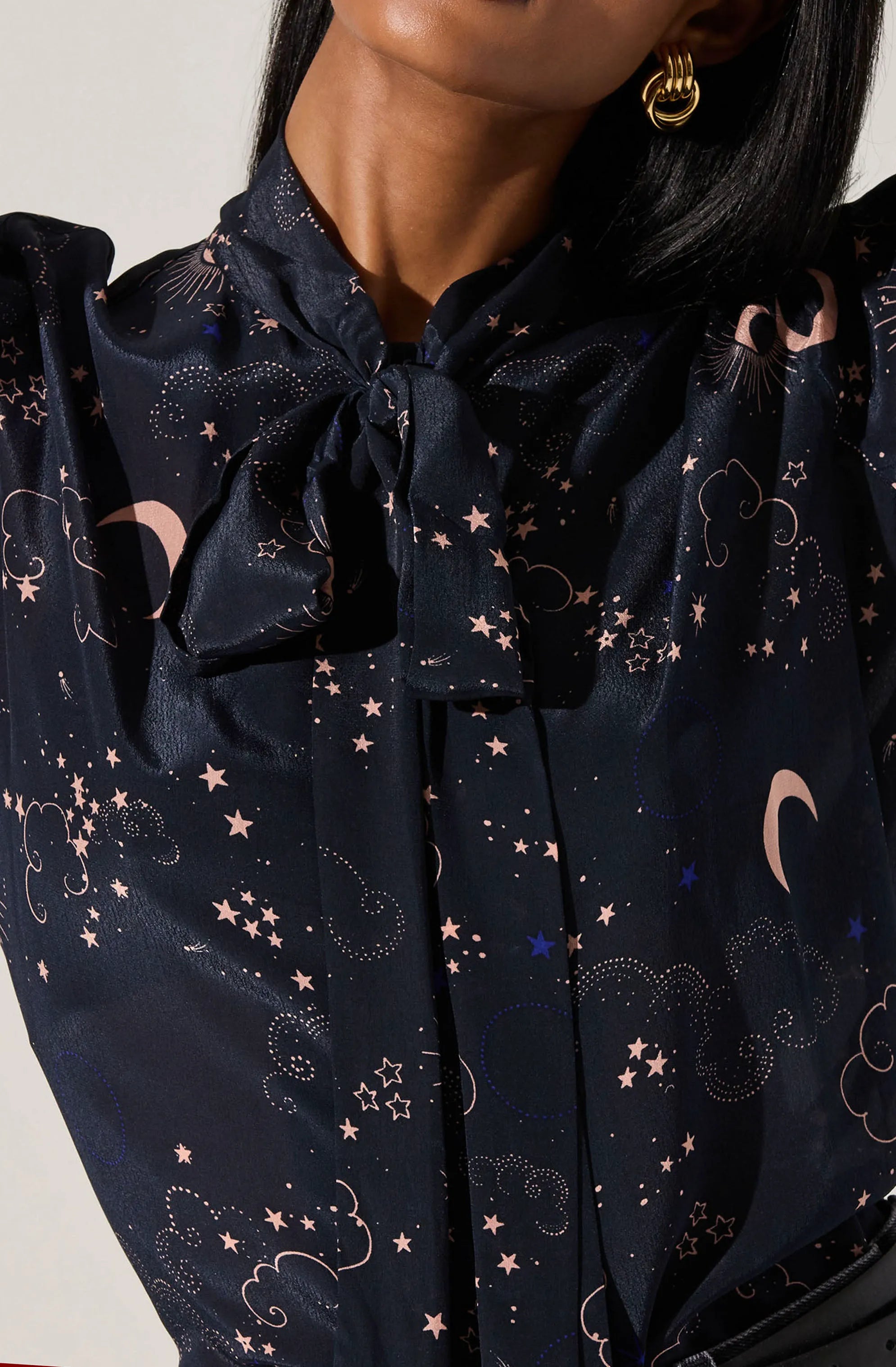 Navy night print