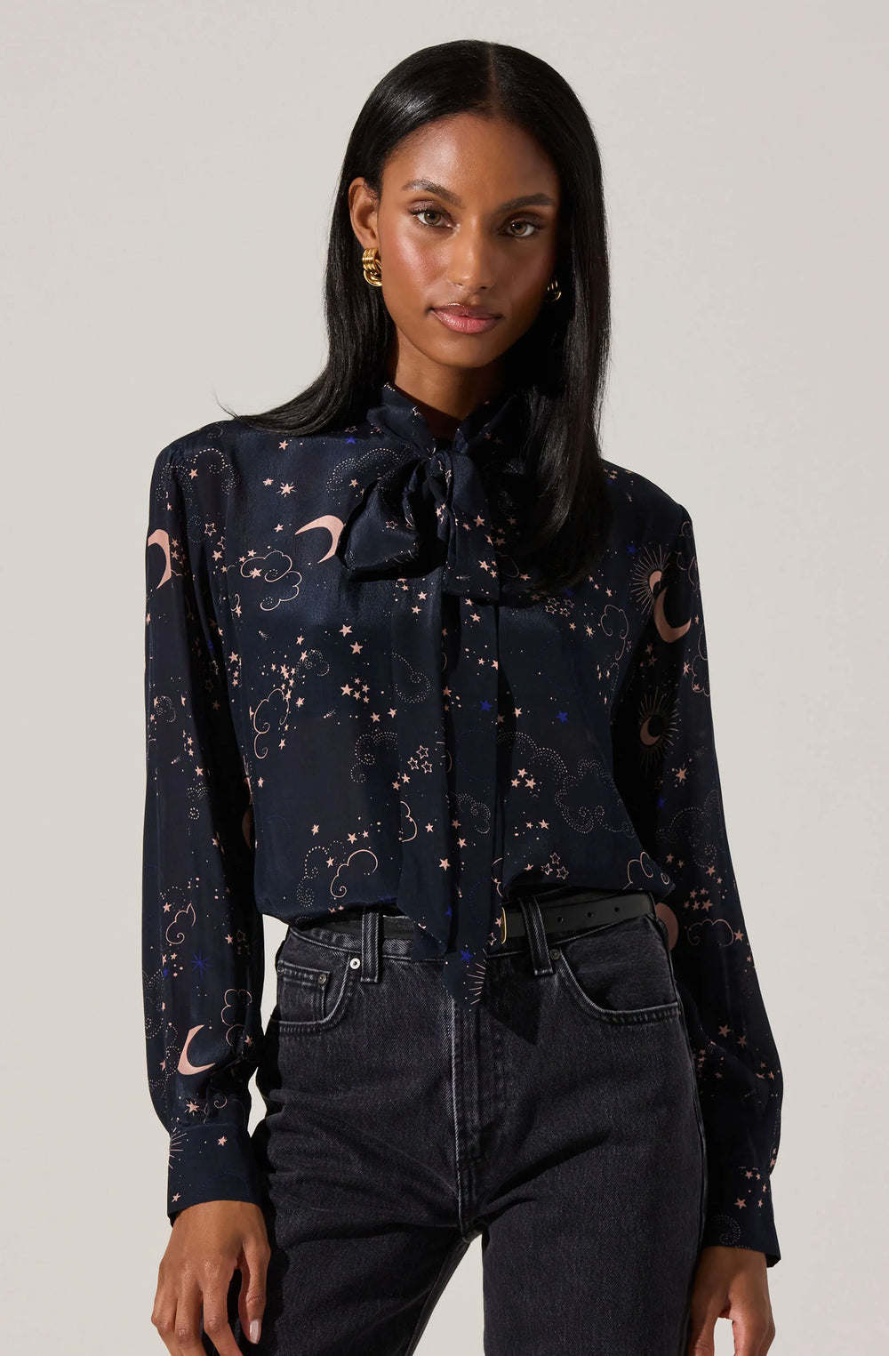 Navy night print