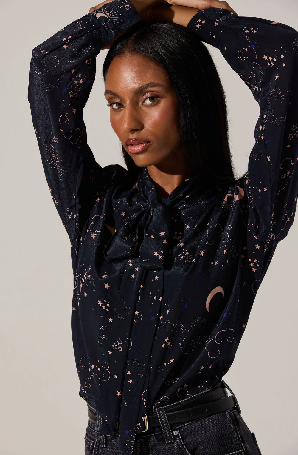 Navy night print