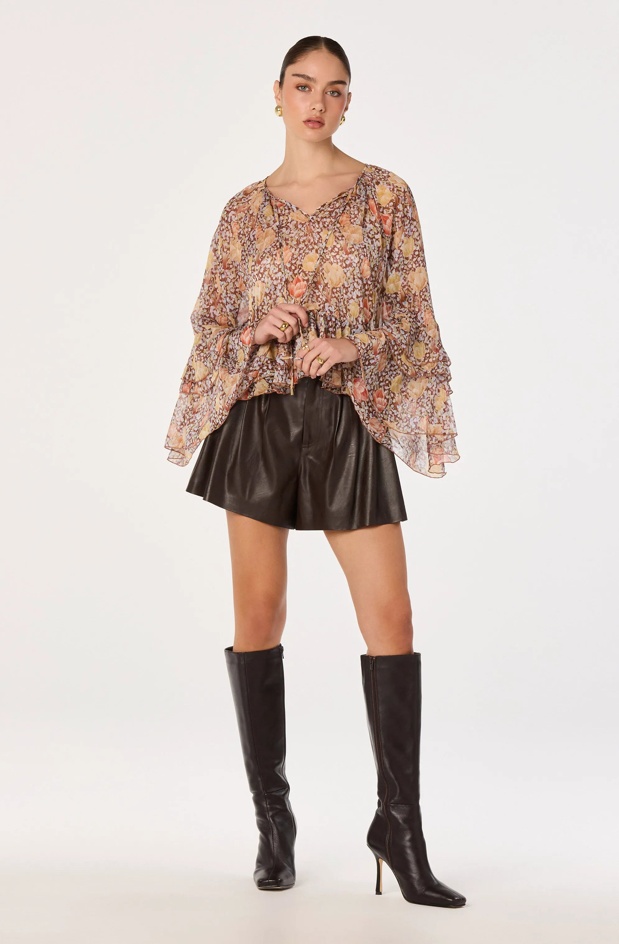 Brown floral
