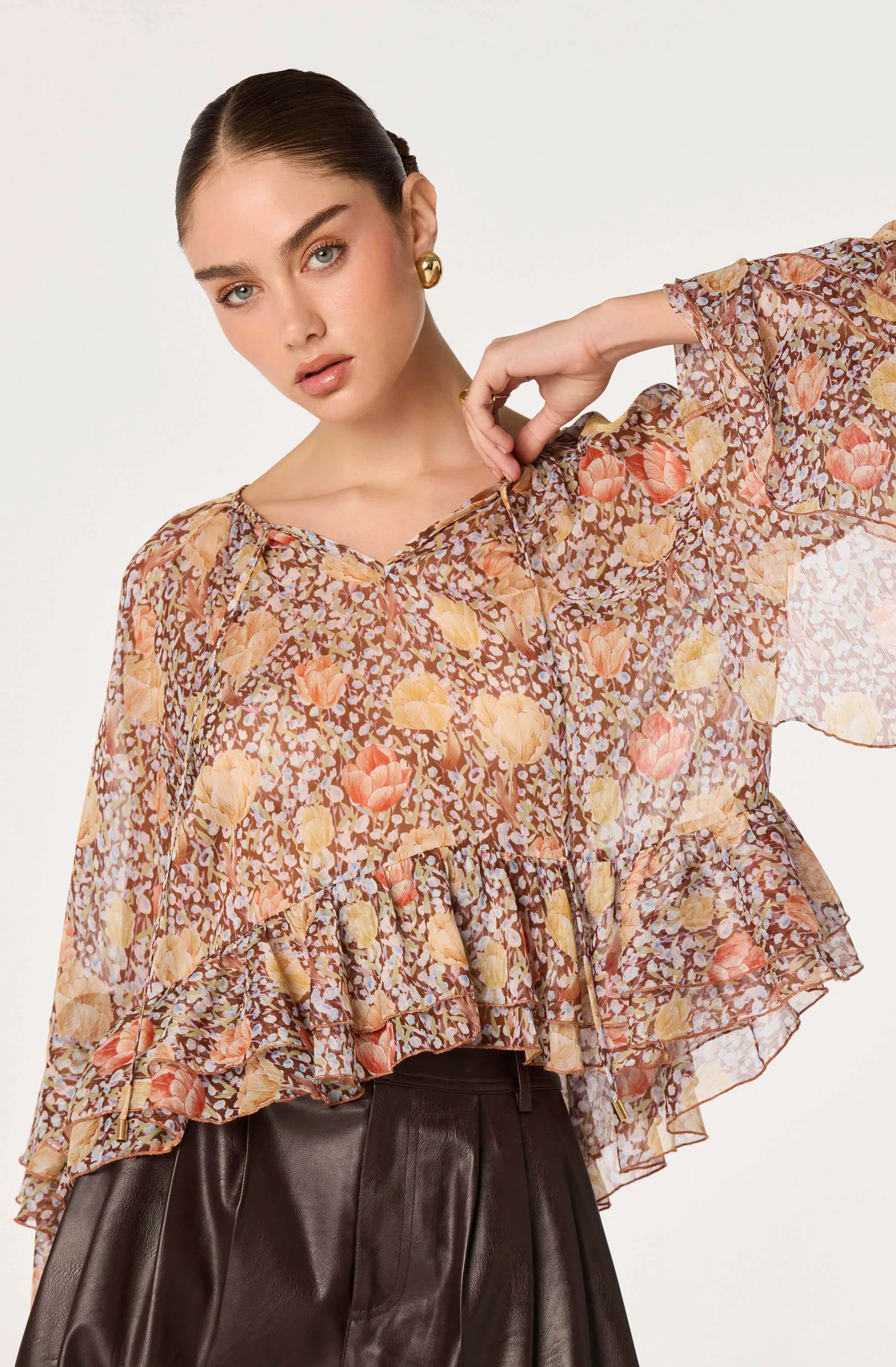 Brown floral