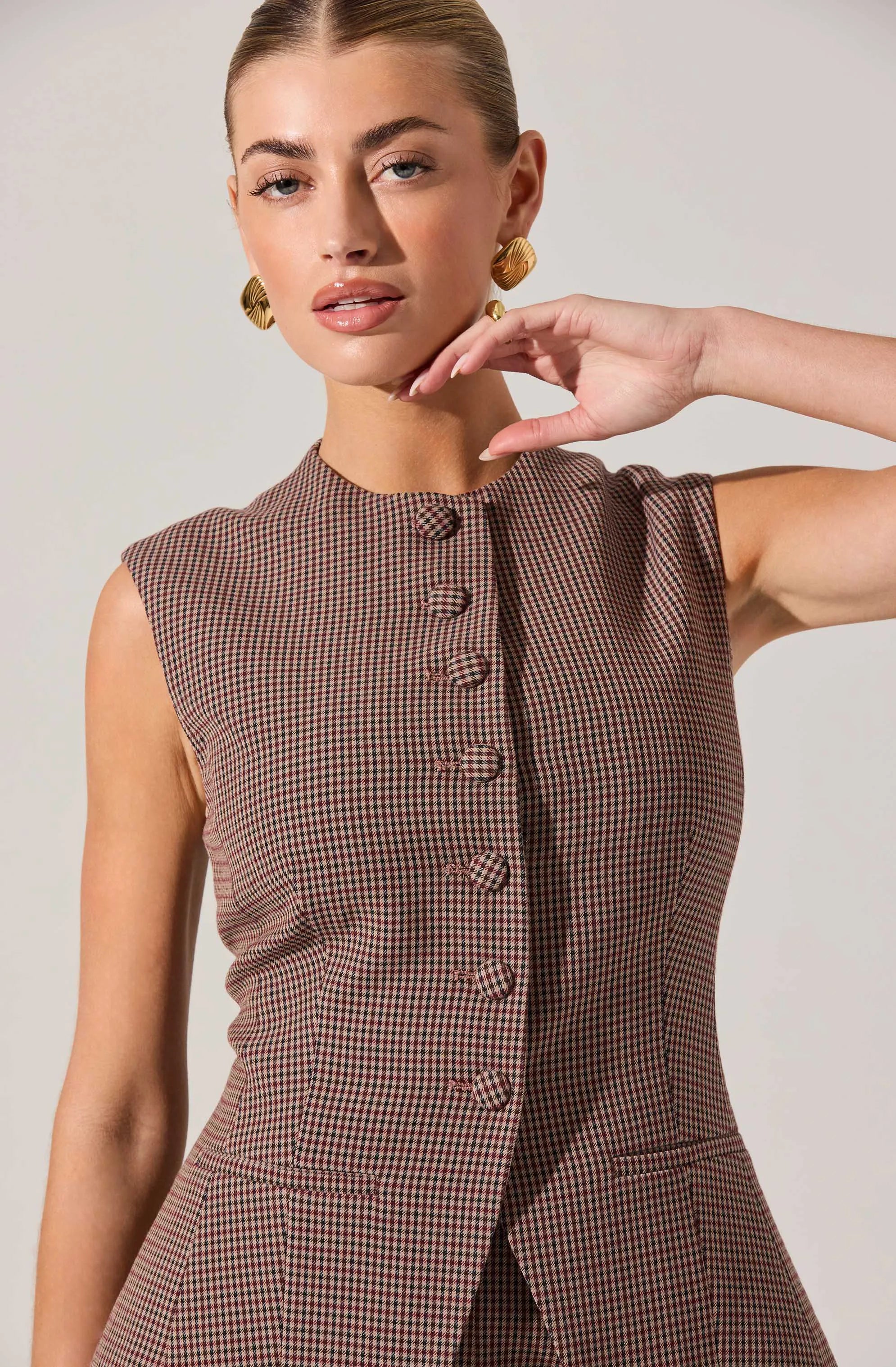 Brown wine plaid