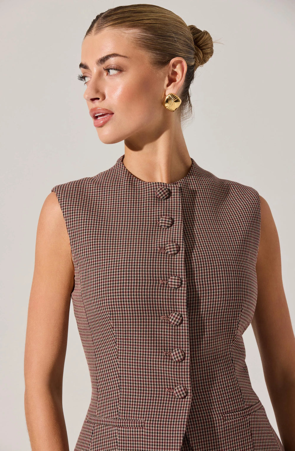 Brown wine plaid