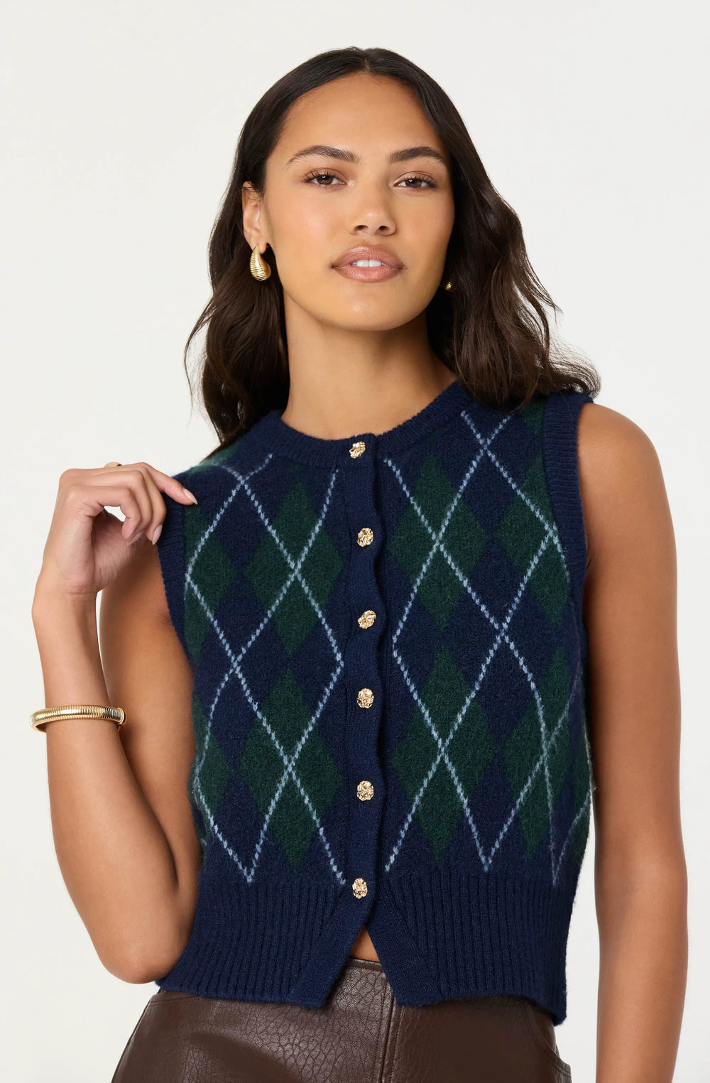 Green blue argyle