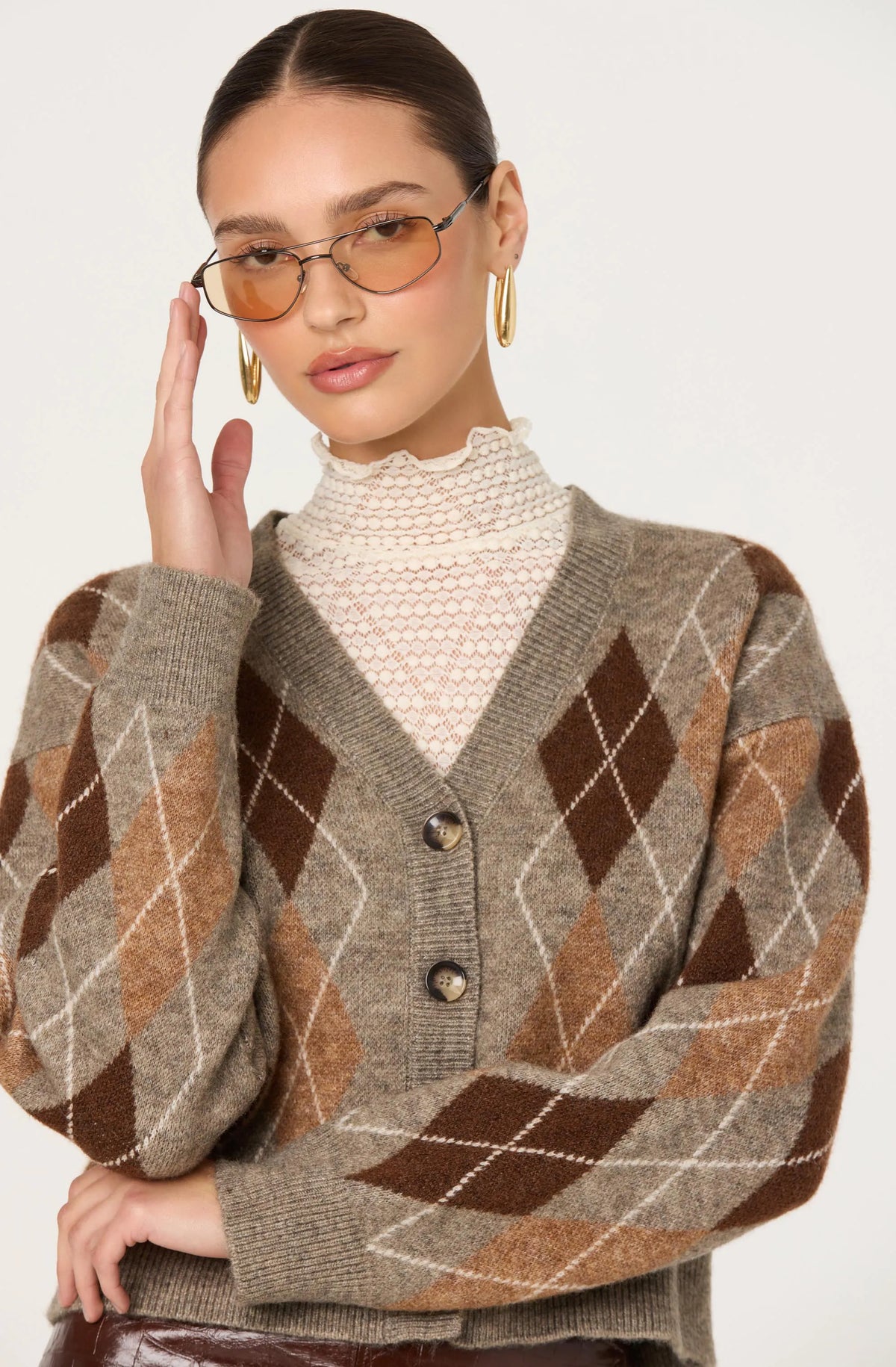 Brown argyle