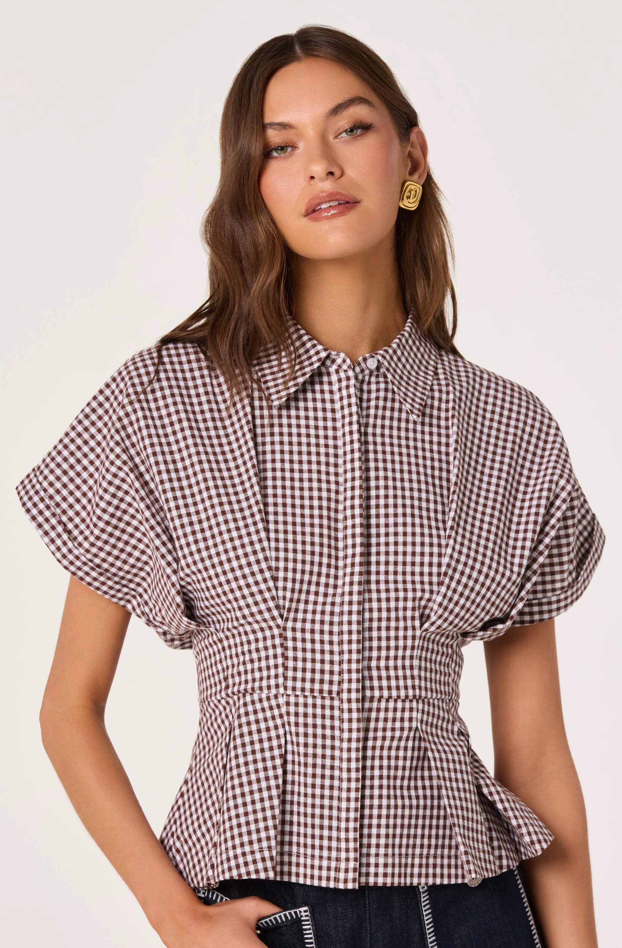 Brown gingham