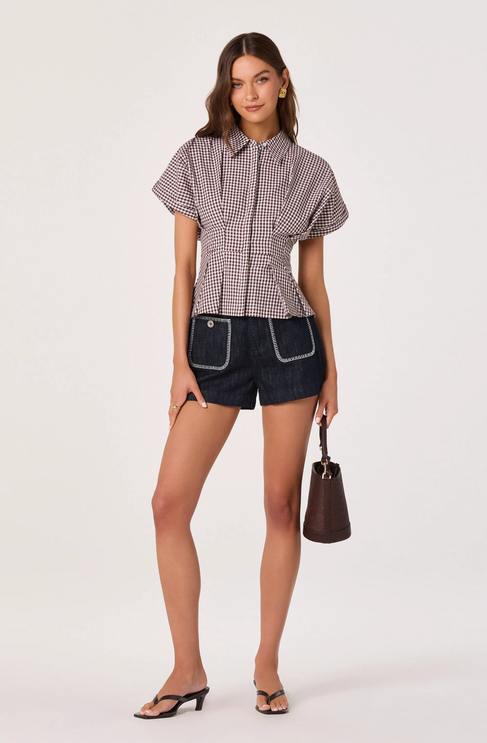 Brown gingham