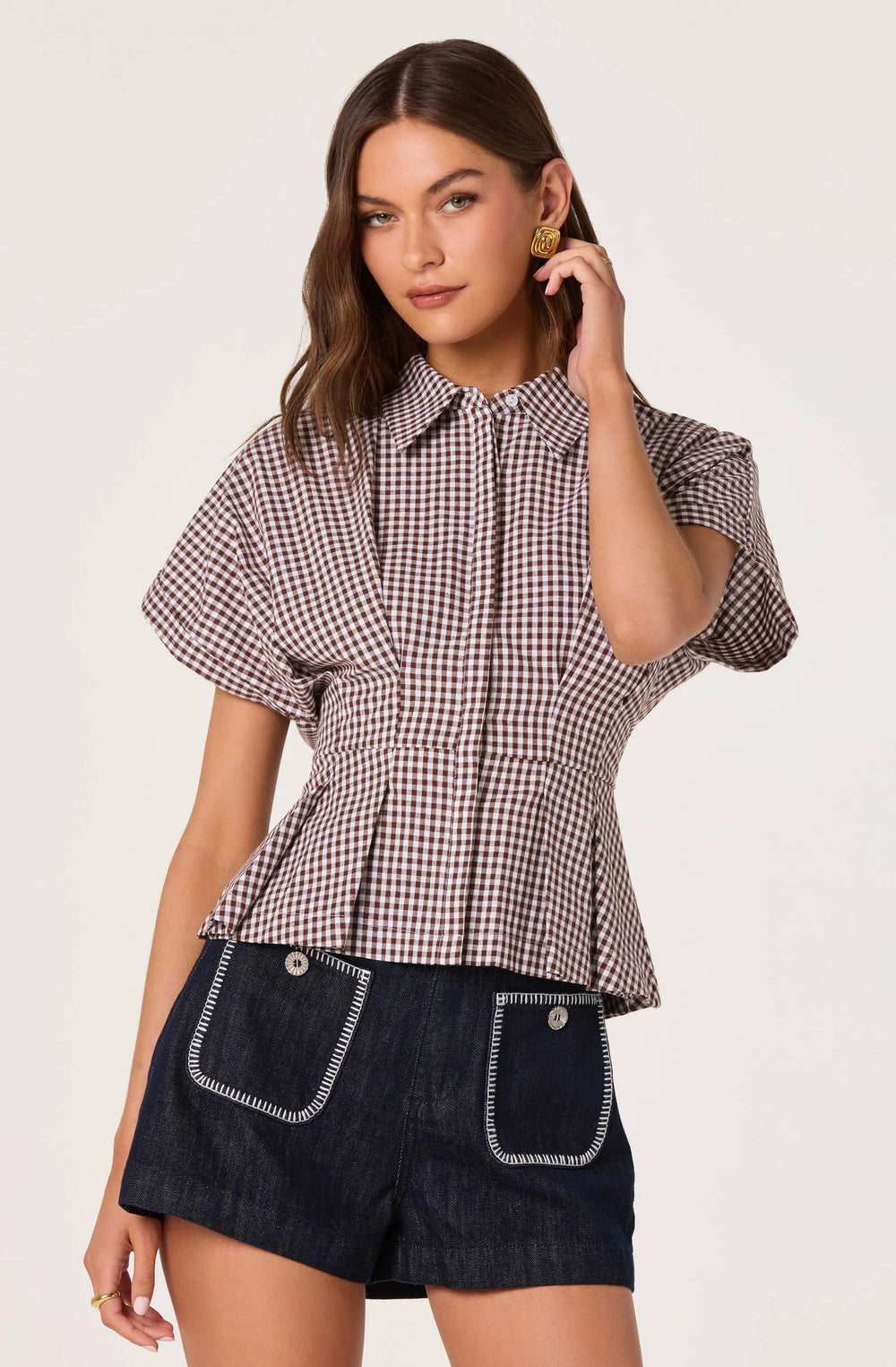 Brown gingham
