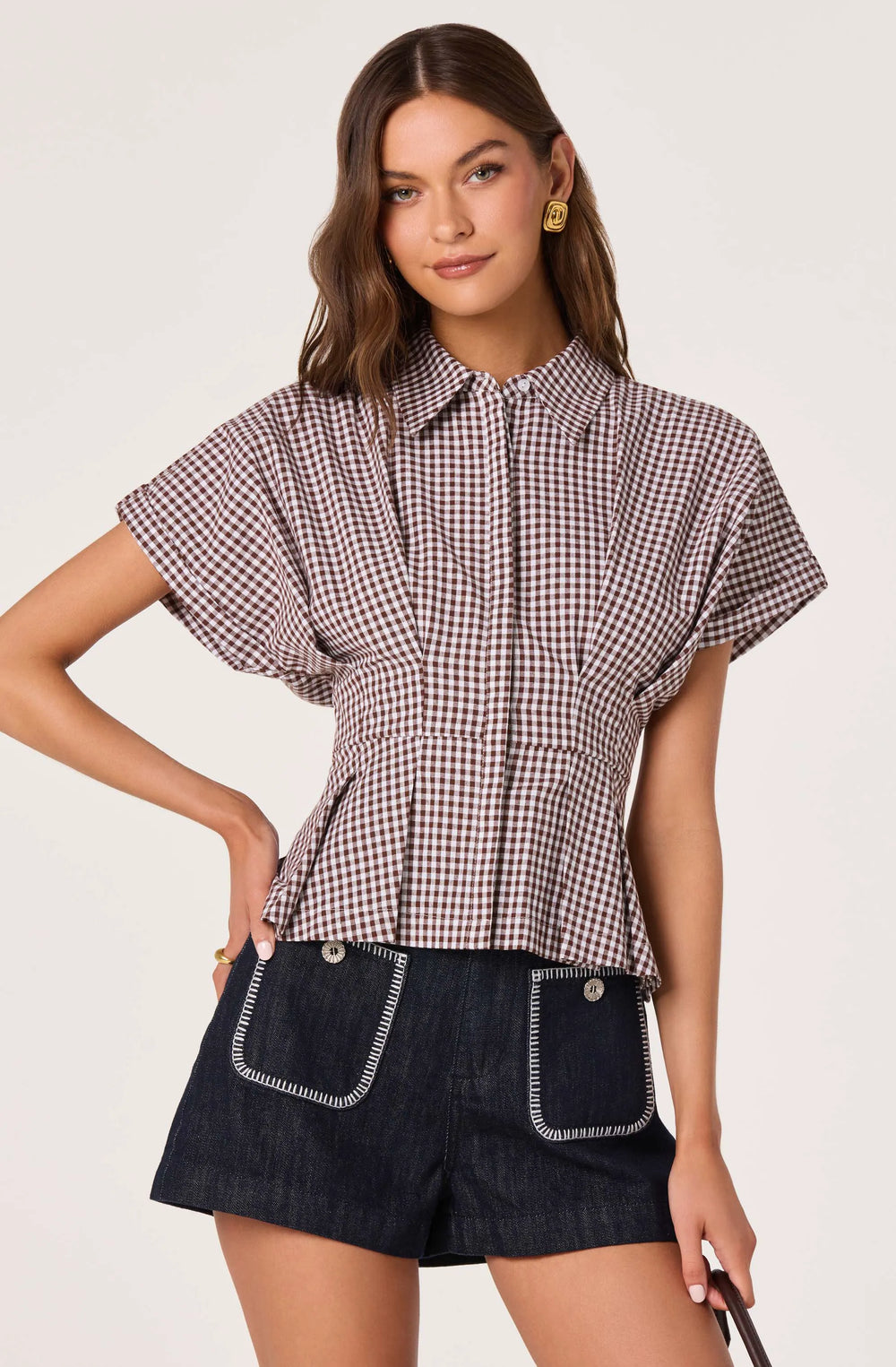 Brown gingham