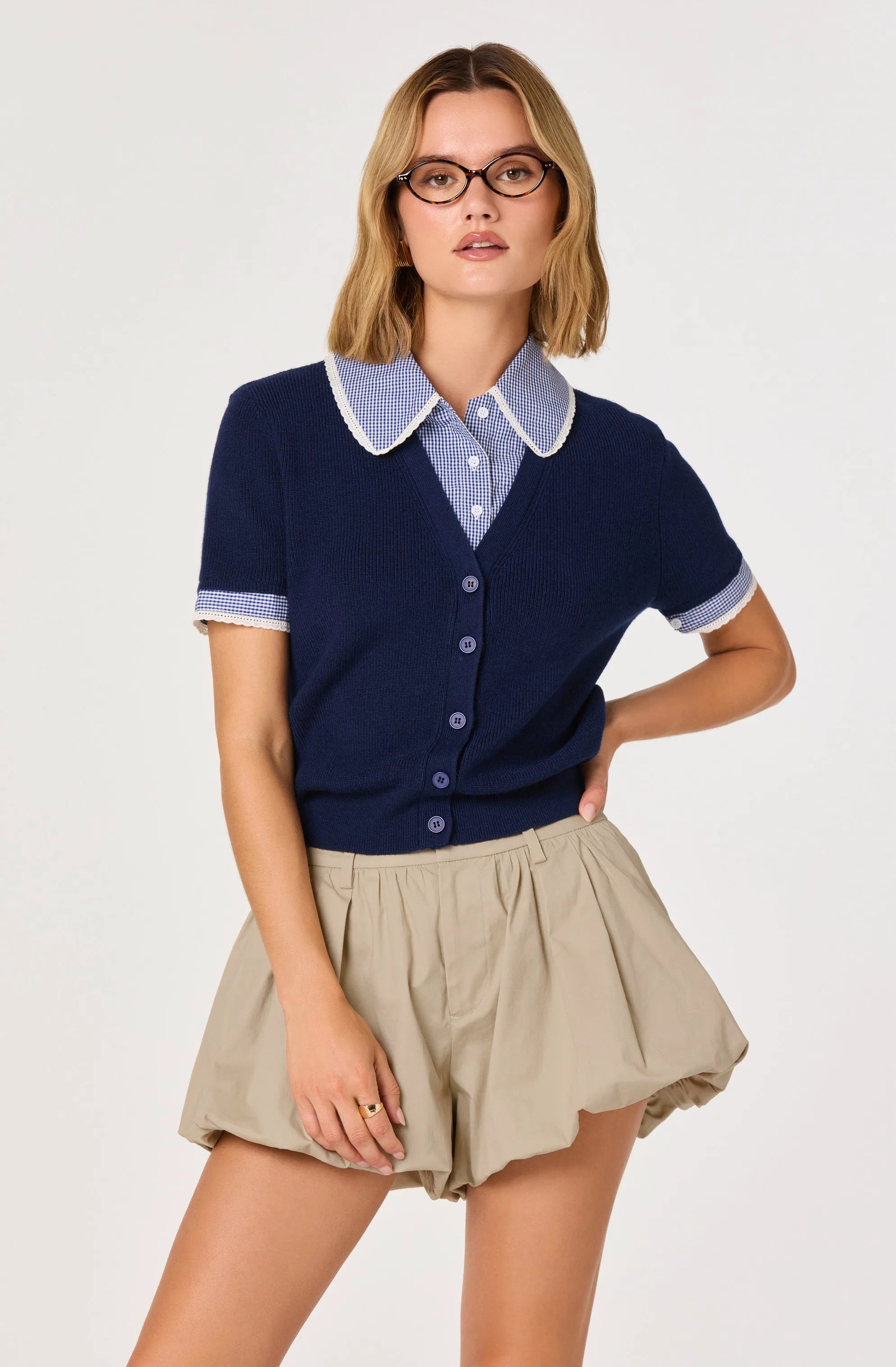 Navy plaid