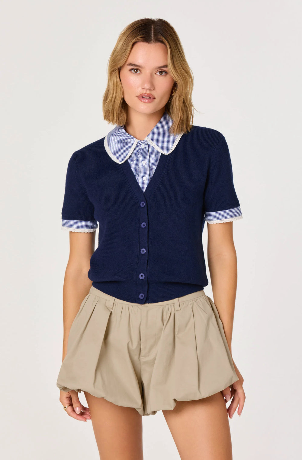 Navy plaid