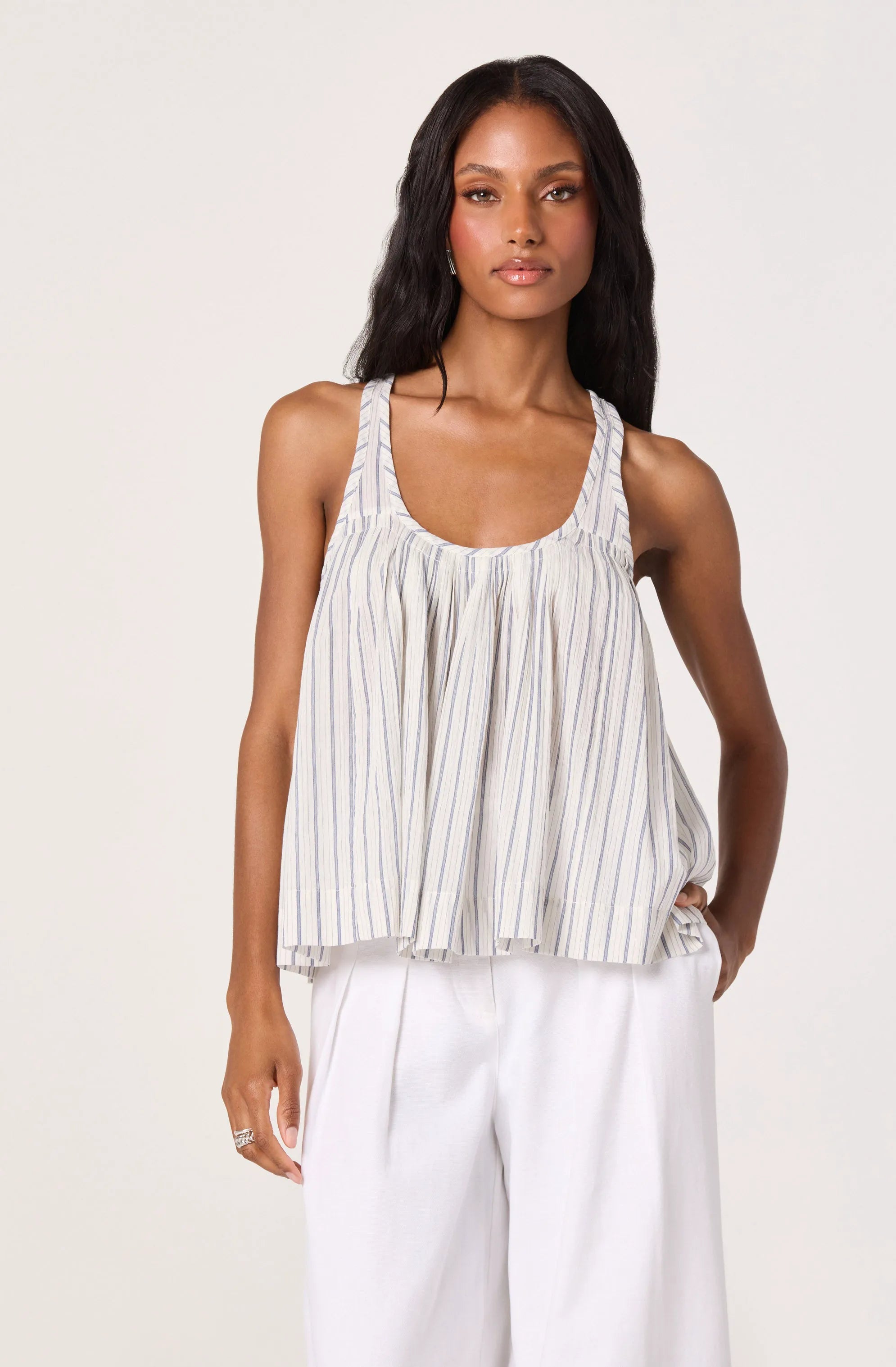 White blue stripe