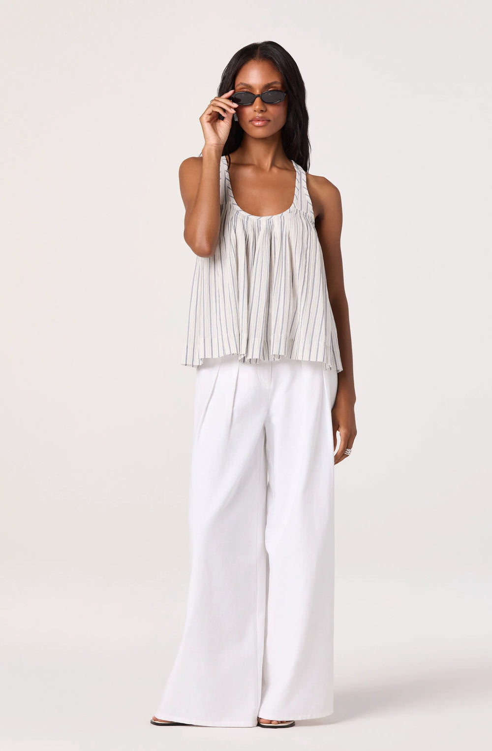 White blue stripe