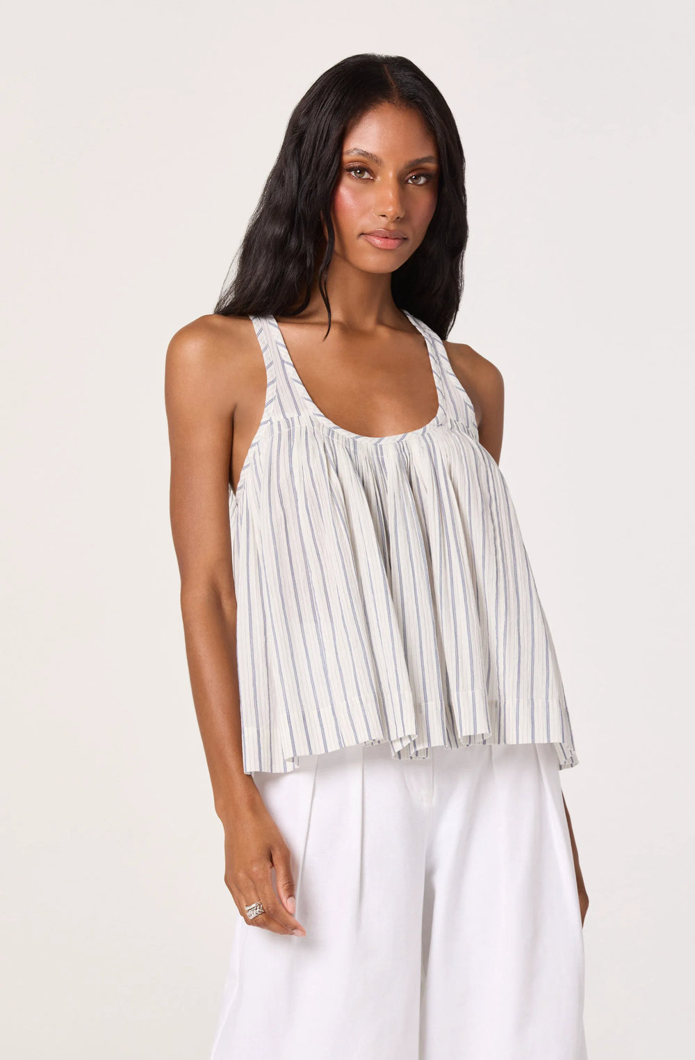 White blue stripe