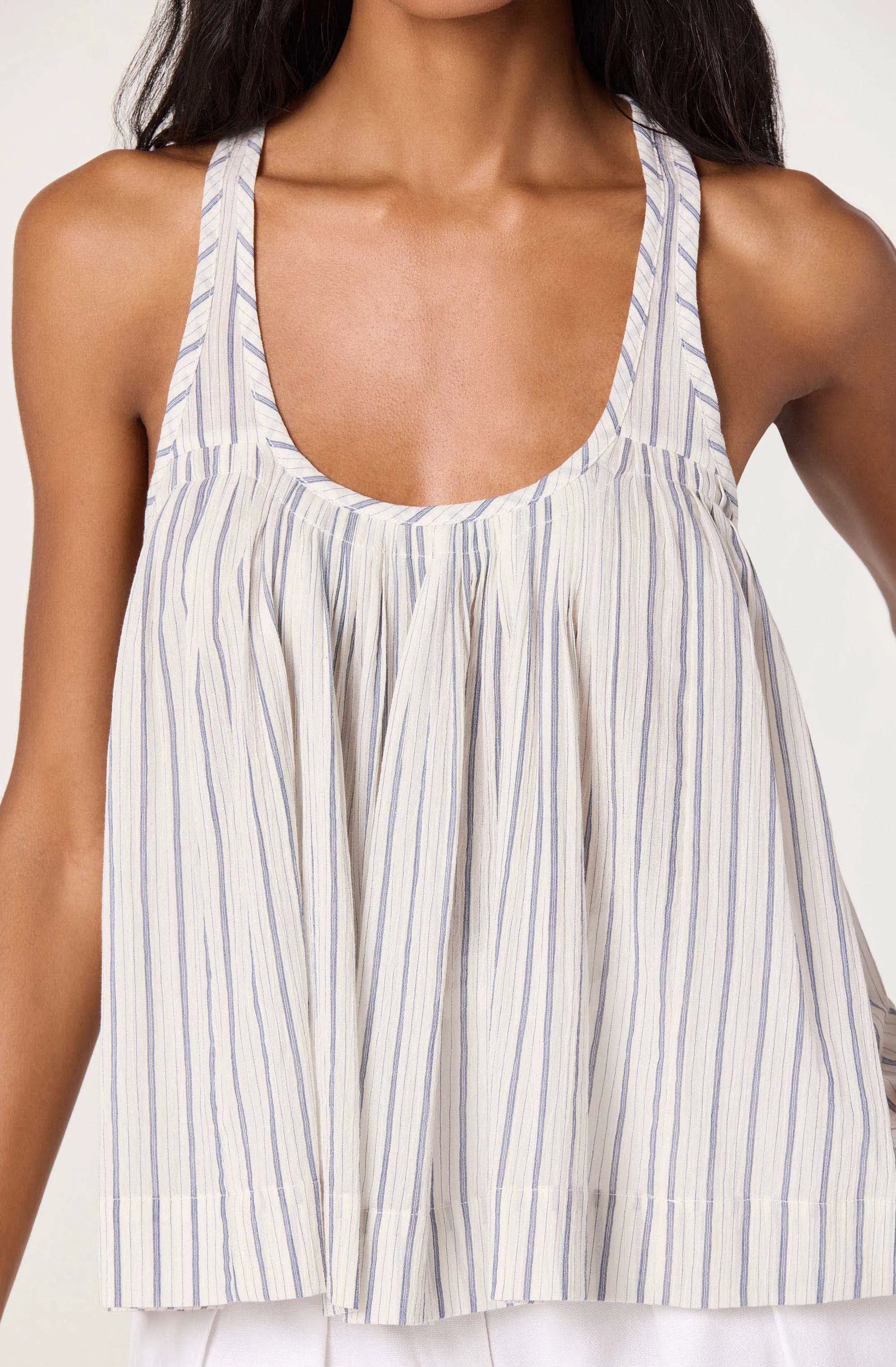 White blue stripe