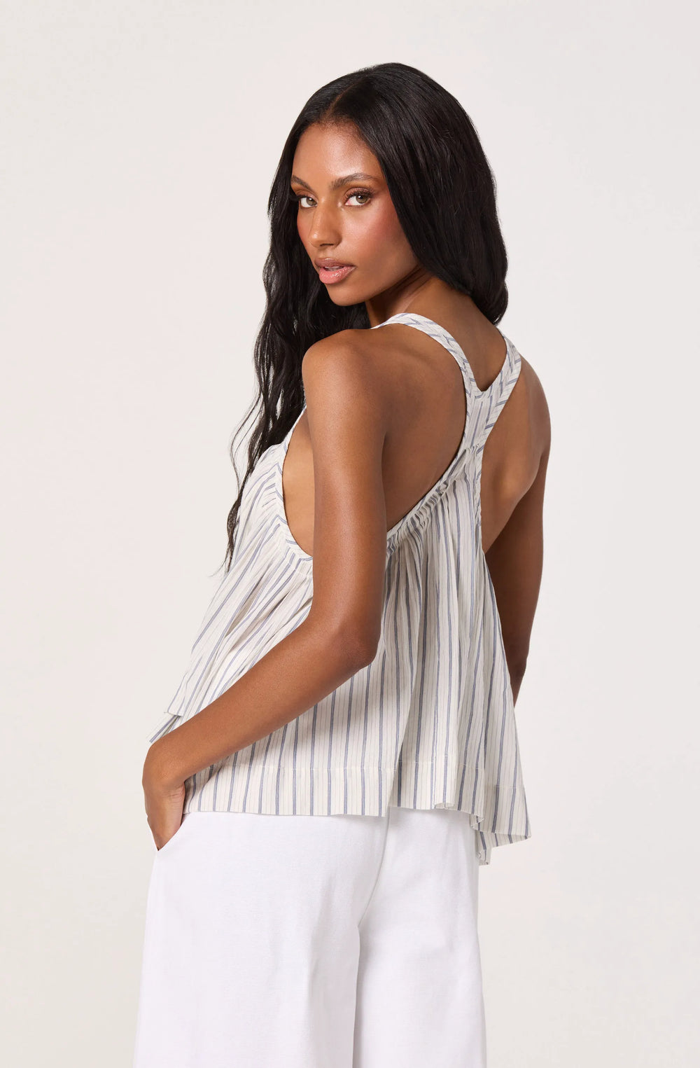 White blue stripe