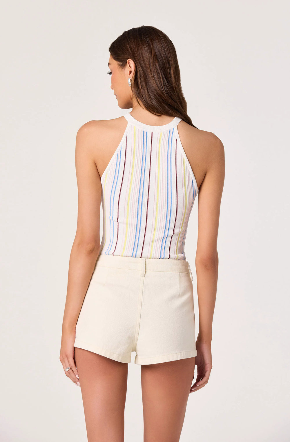 White multi stripe