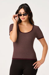 Burgundy stripe