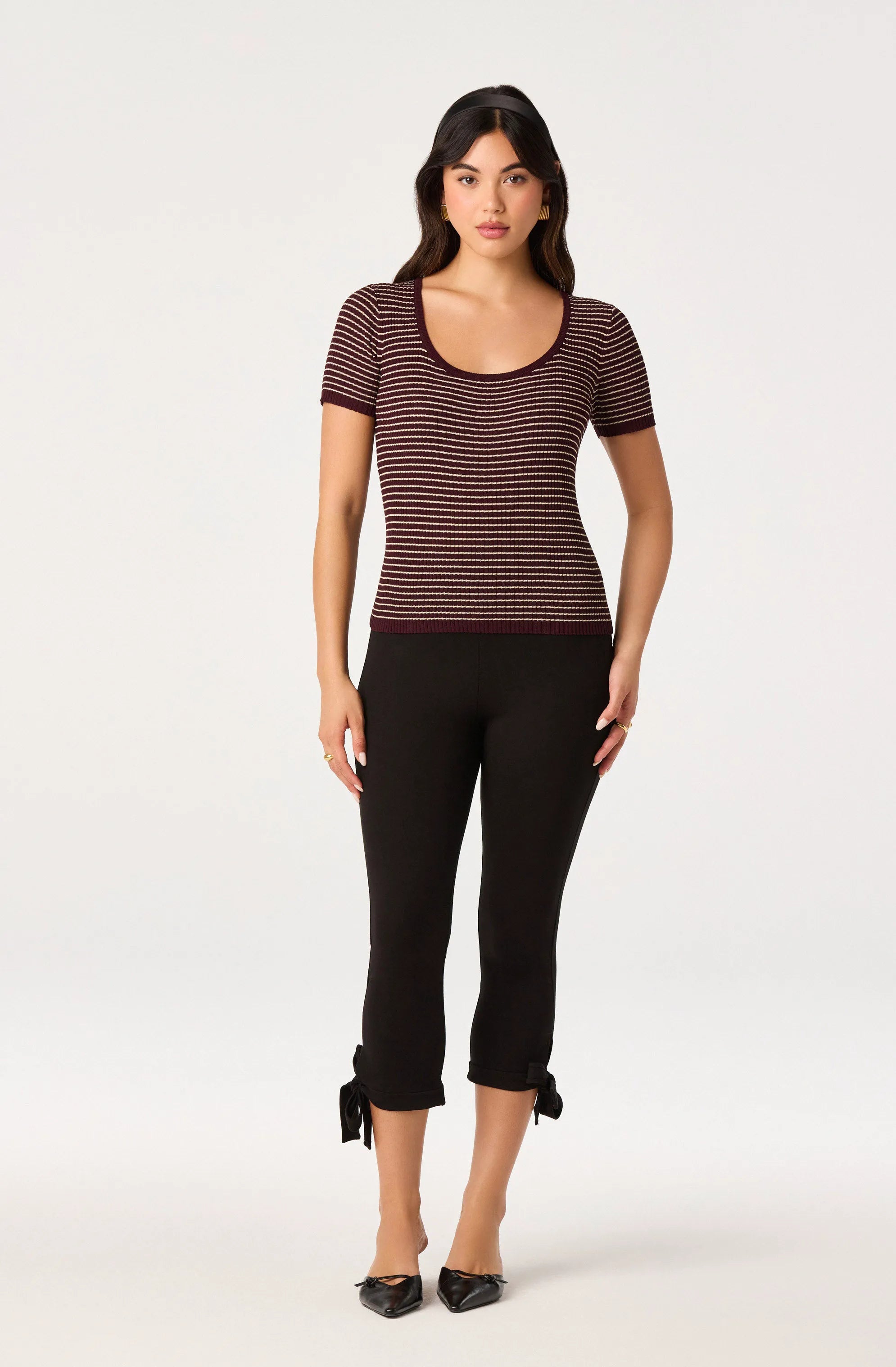 Burgundy stripe
