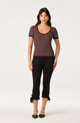 Burgundy stripe