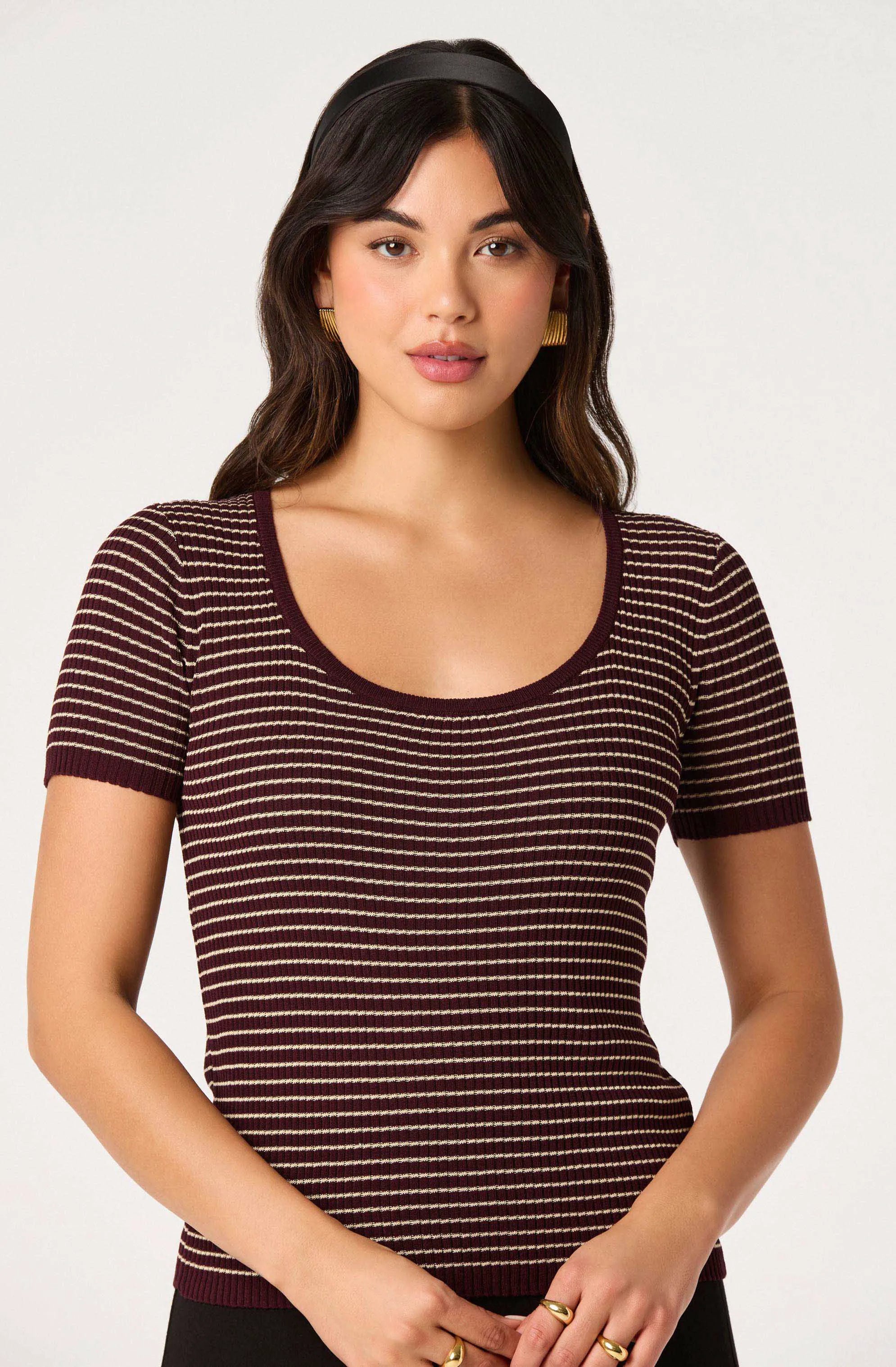 Burgundy stripe