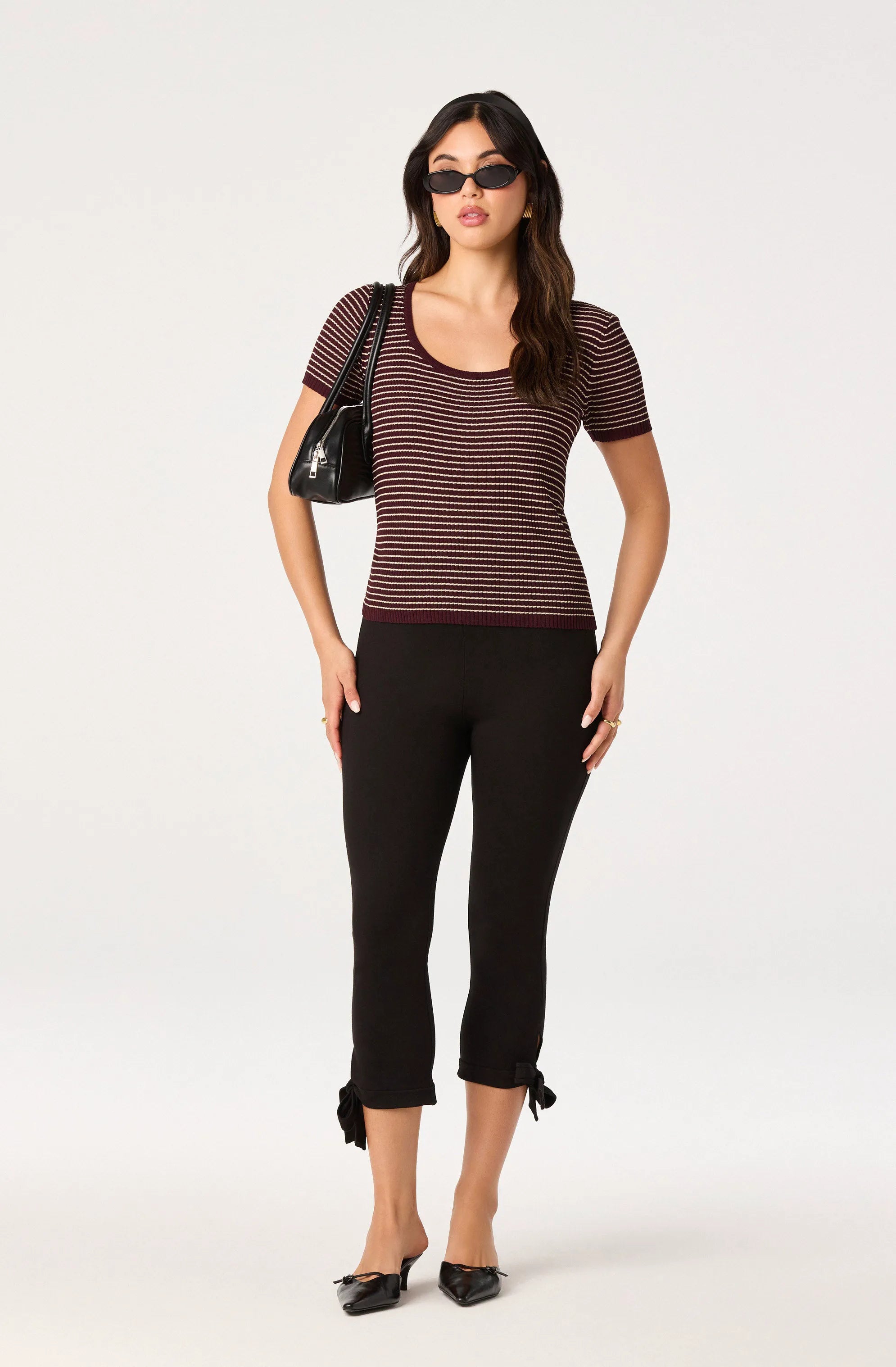 Burgundy stripe