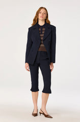 Brown navy stripe