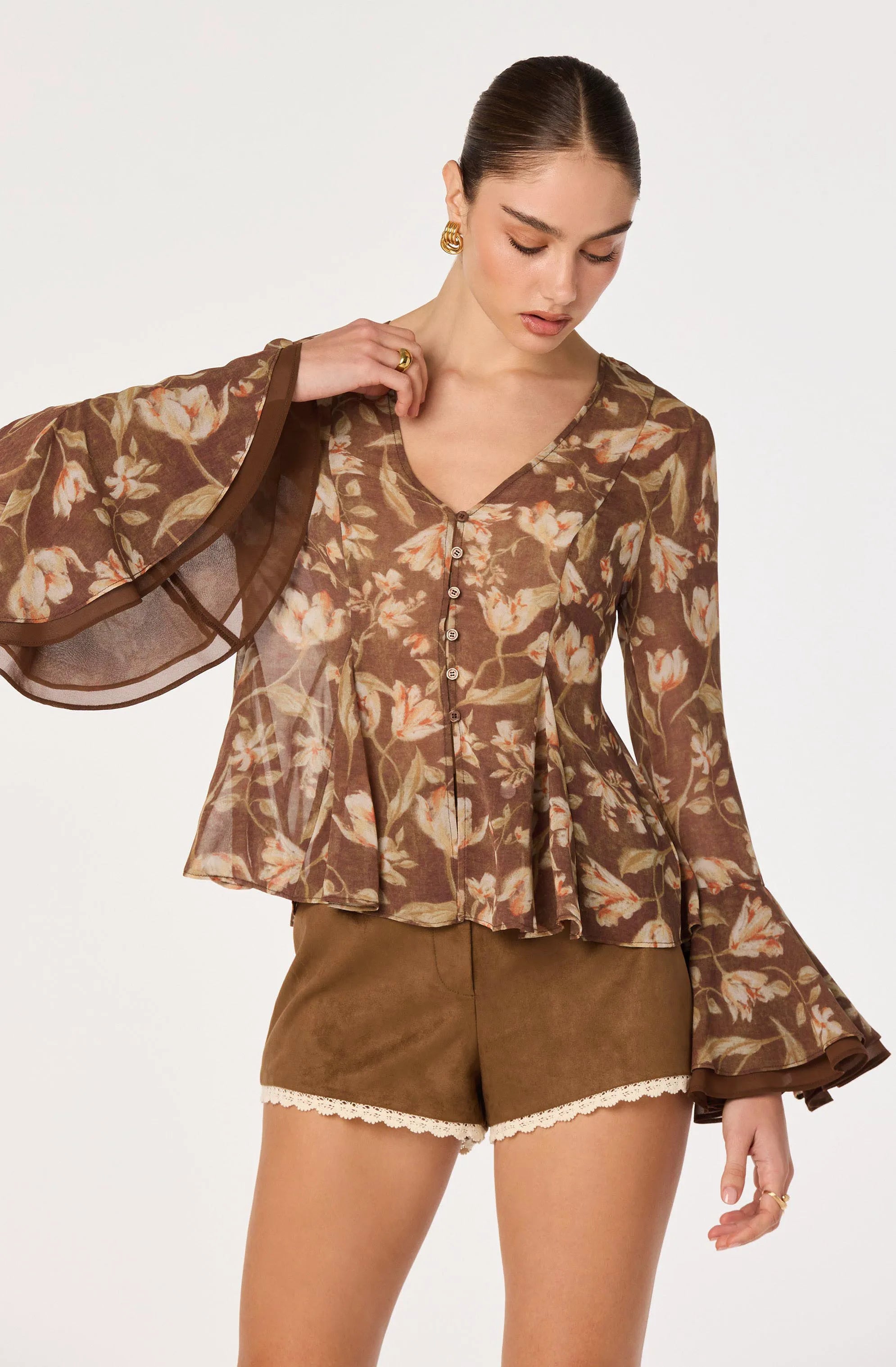 Brown floral