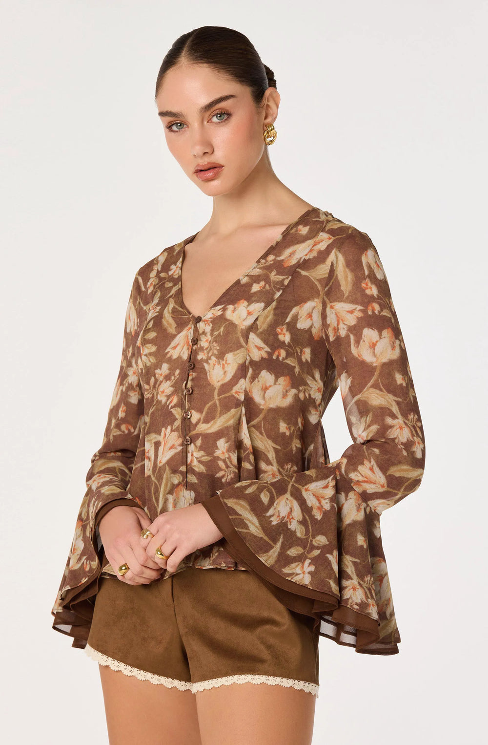 Brown floral